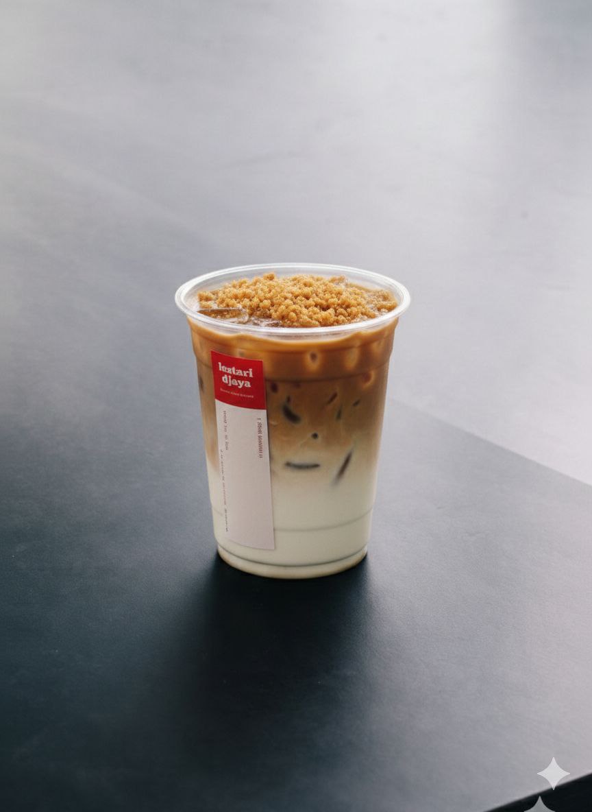 Restaurant interior with wooden tables and chairs lined against a textured wall, softly lit by round wall lamps.