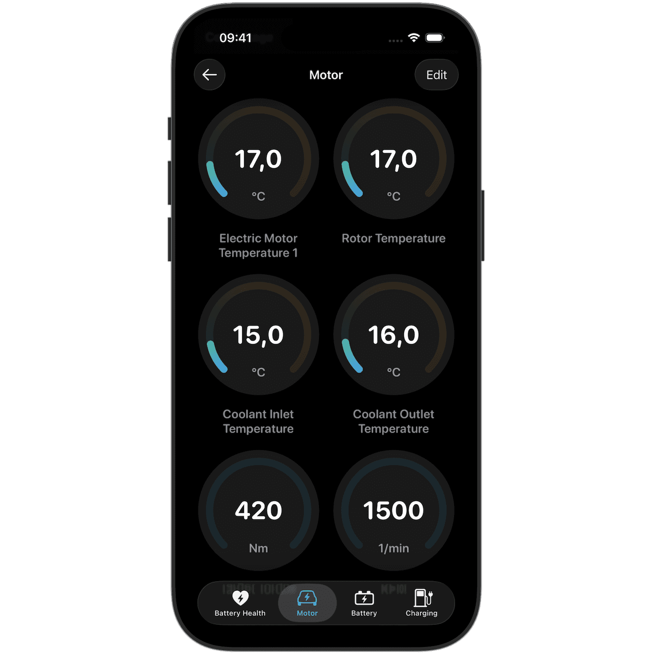 EVScanner showing additional Range Extender (REx) data of BMW i3.