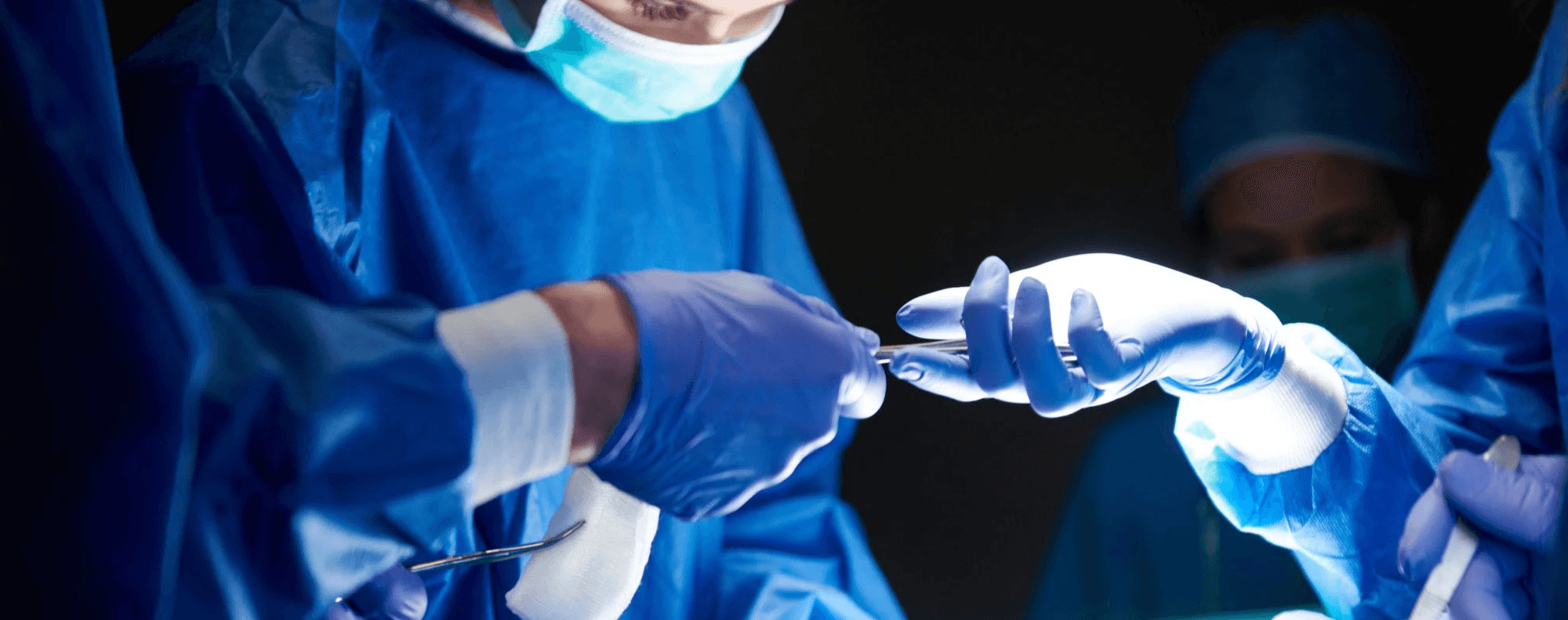 Surgeon performing surgery