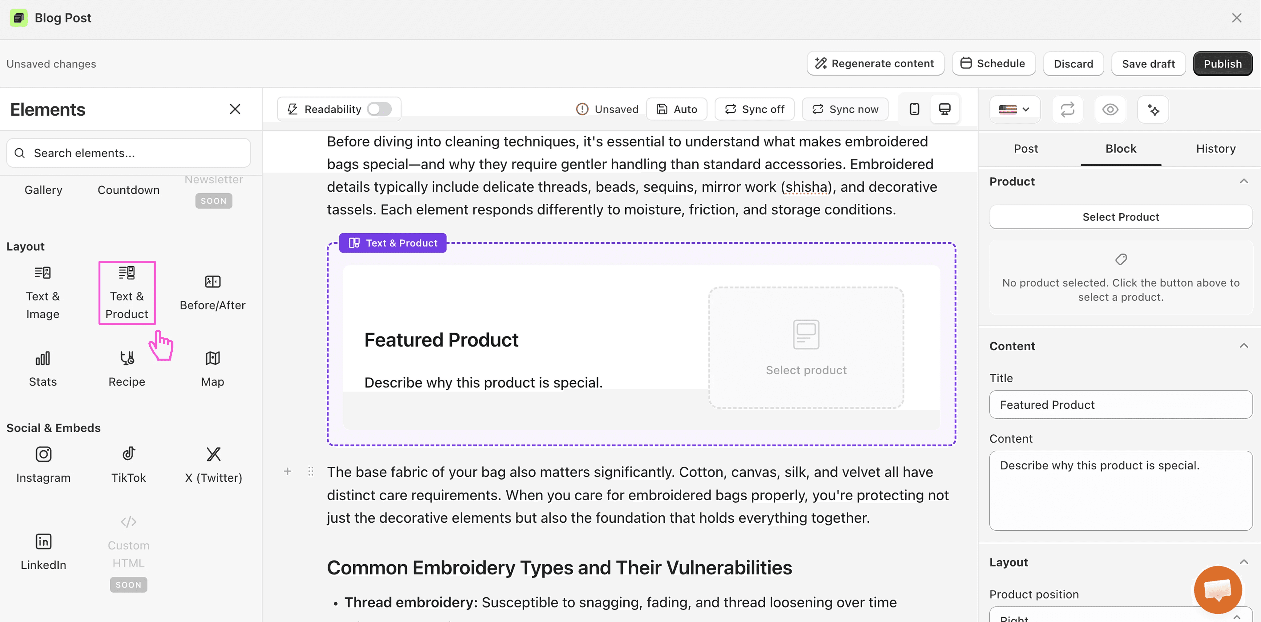 How to add products to Shopify blog posts
