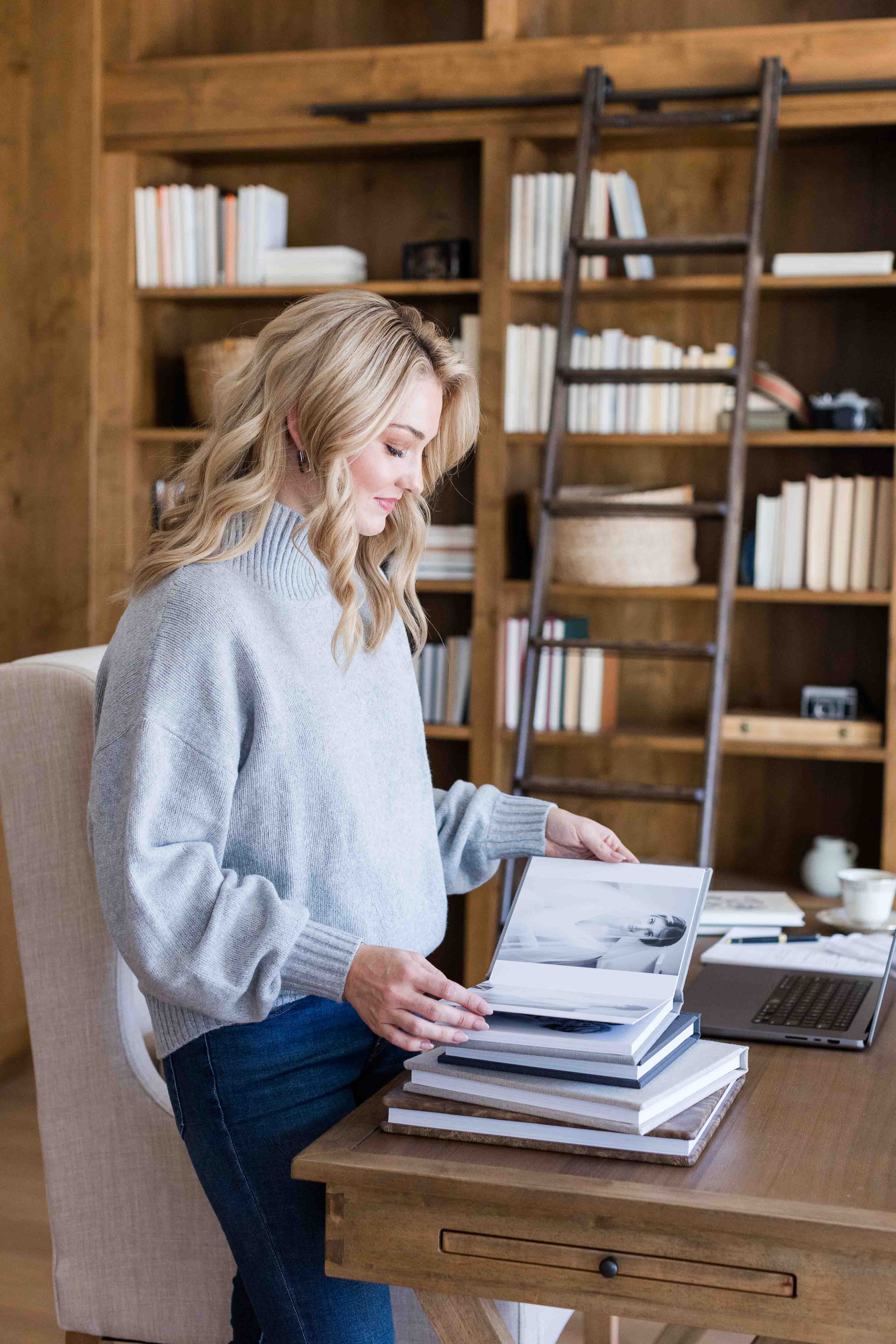 Bride and groom portrait with vintage car at the Swan House in Atlanta Georgia.