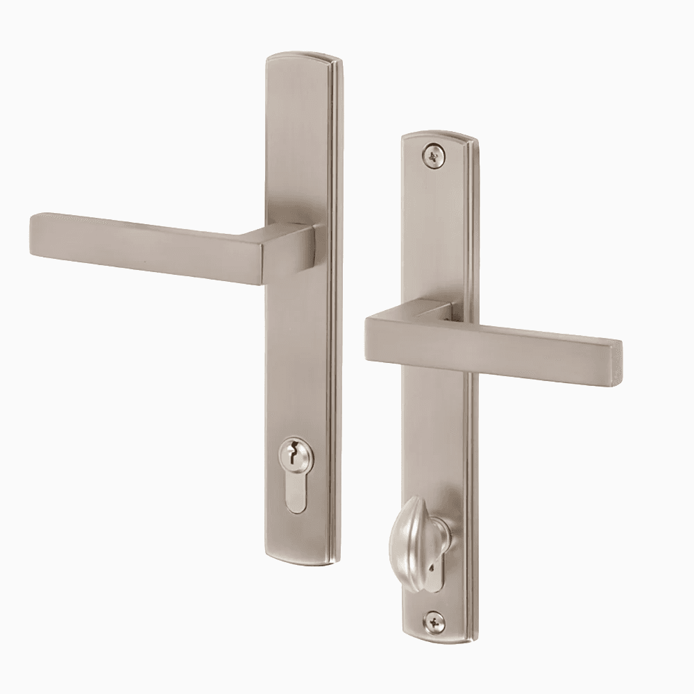 ‘Bypass Flush Pull’ handle design option for Windoor 8100 sliding glass door, providing a streamlined, minimalist handle perfect for modern spaces.