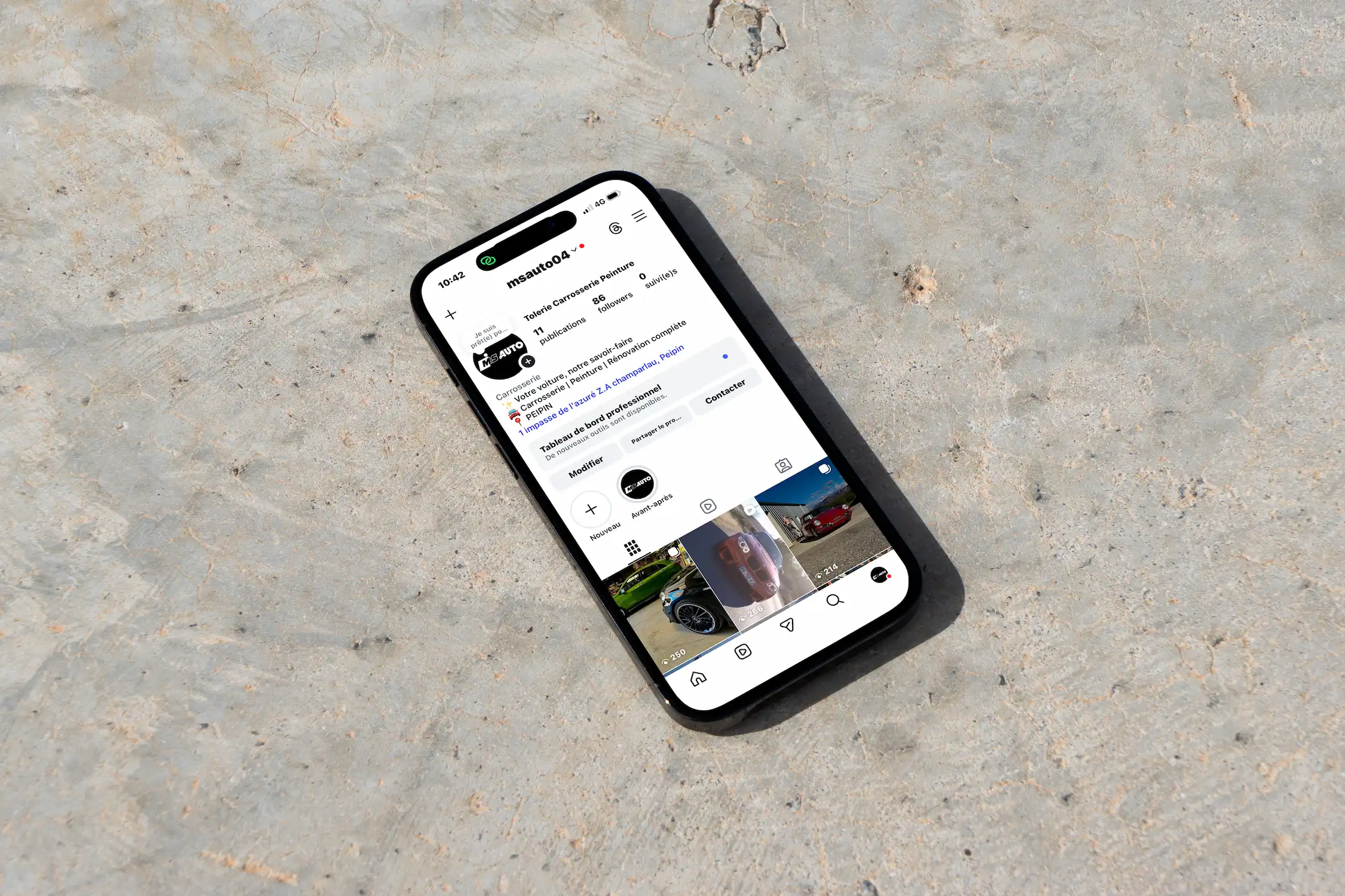 Compte instagram de MS AUTO