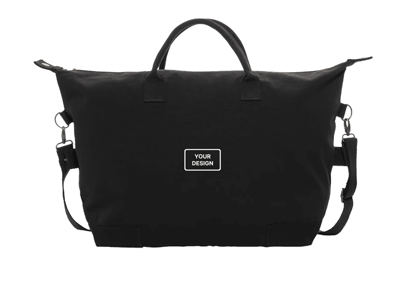 Versatile recycled canvas travel bag with TSA-approved lock and wheels.