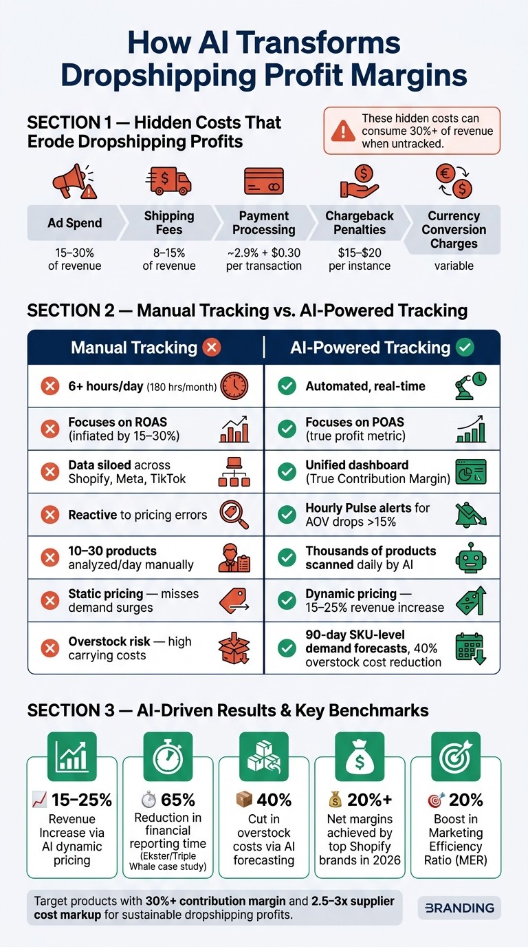 AI vs. Manual Dropshipping: Profit Margin Impact at a Glance