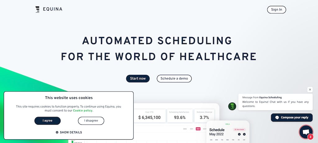 Equinas is a no code scheduling app that was built on Bubble.io