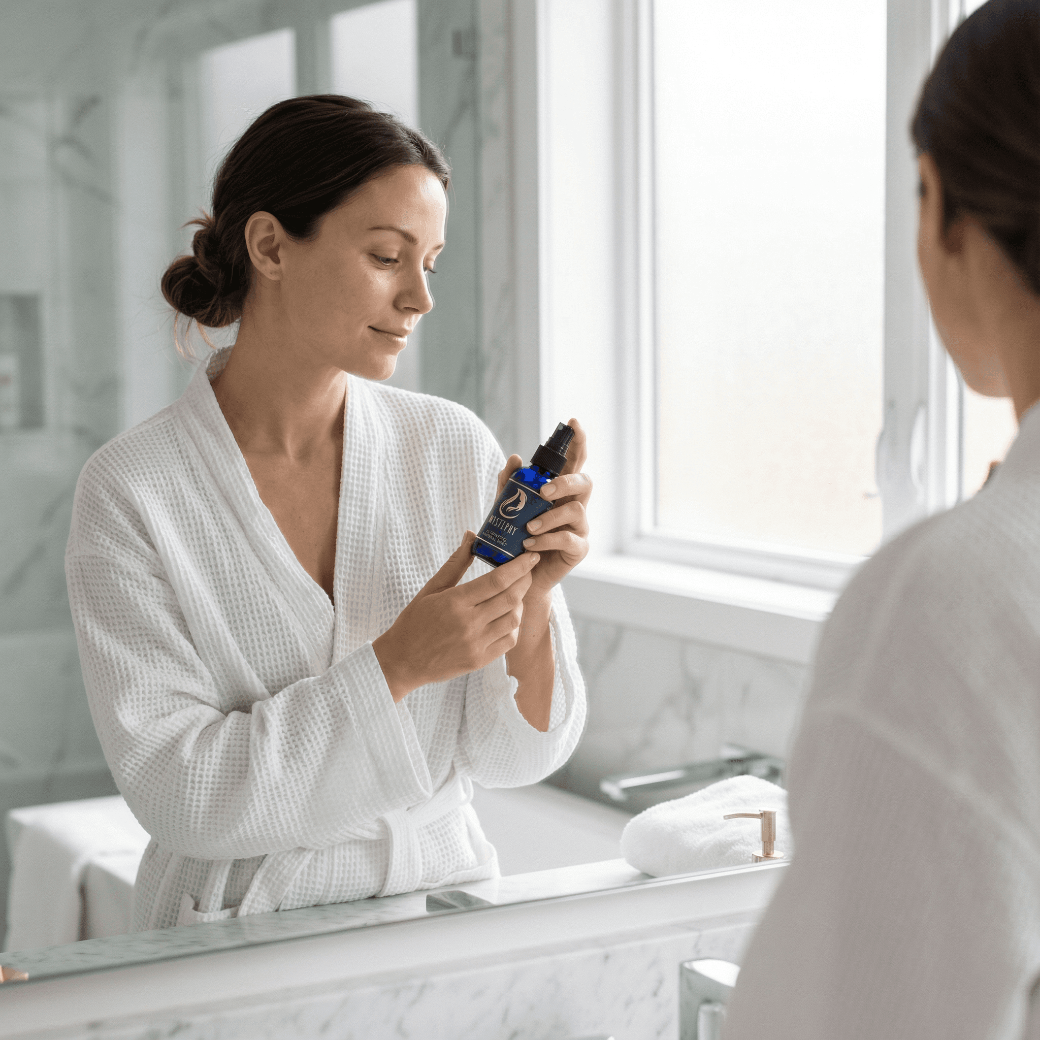 Middle aged woman smiling