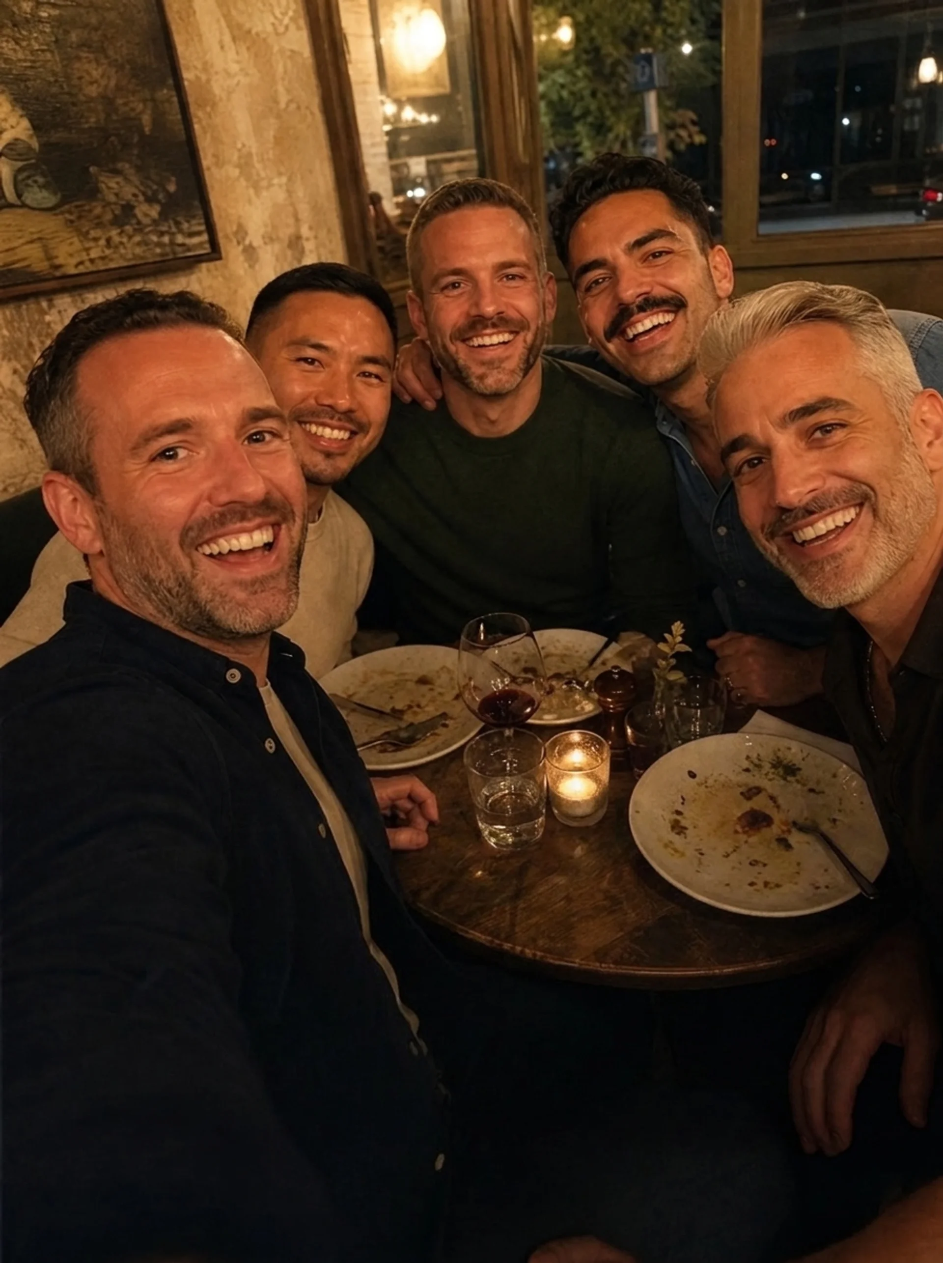Group hug at Mingleo dinner