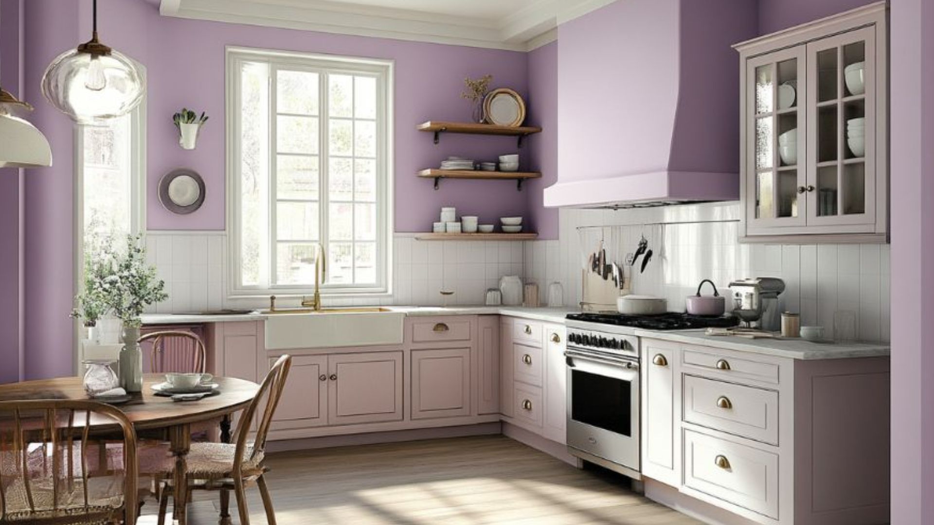 Lavender and Pale Oak