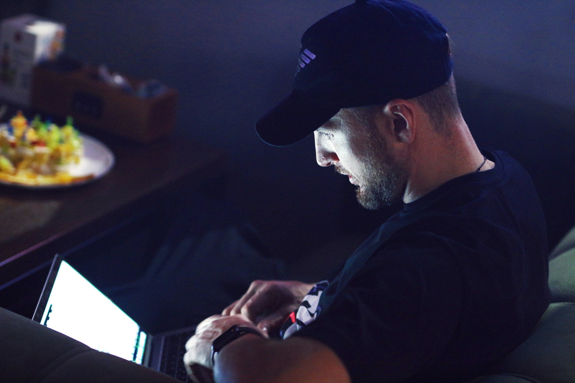 man focused on laptop - Jazz Music Stops Meme