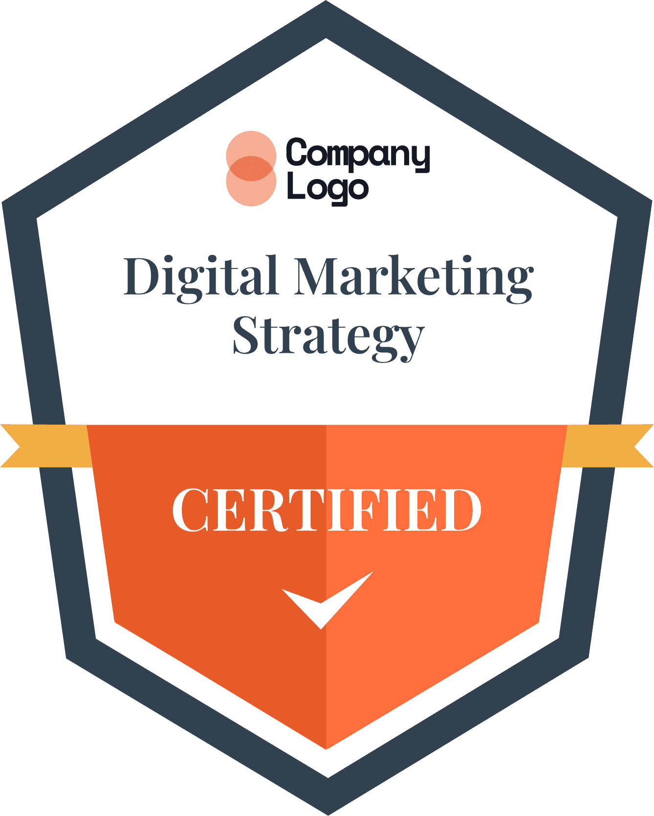 Wauld - Simple yet Striking Pentagon Shield Badge