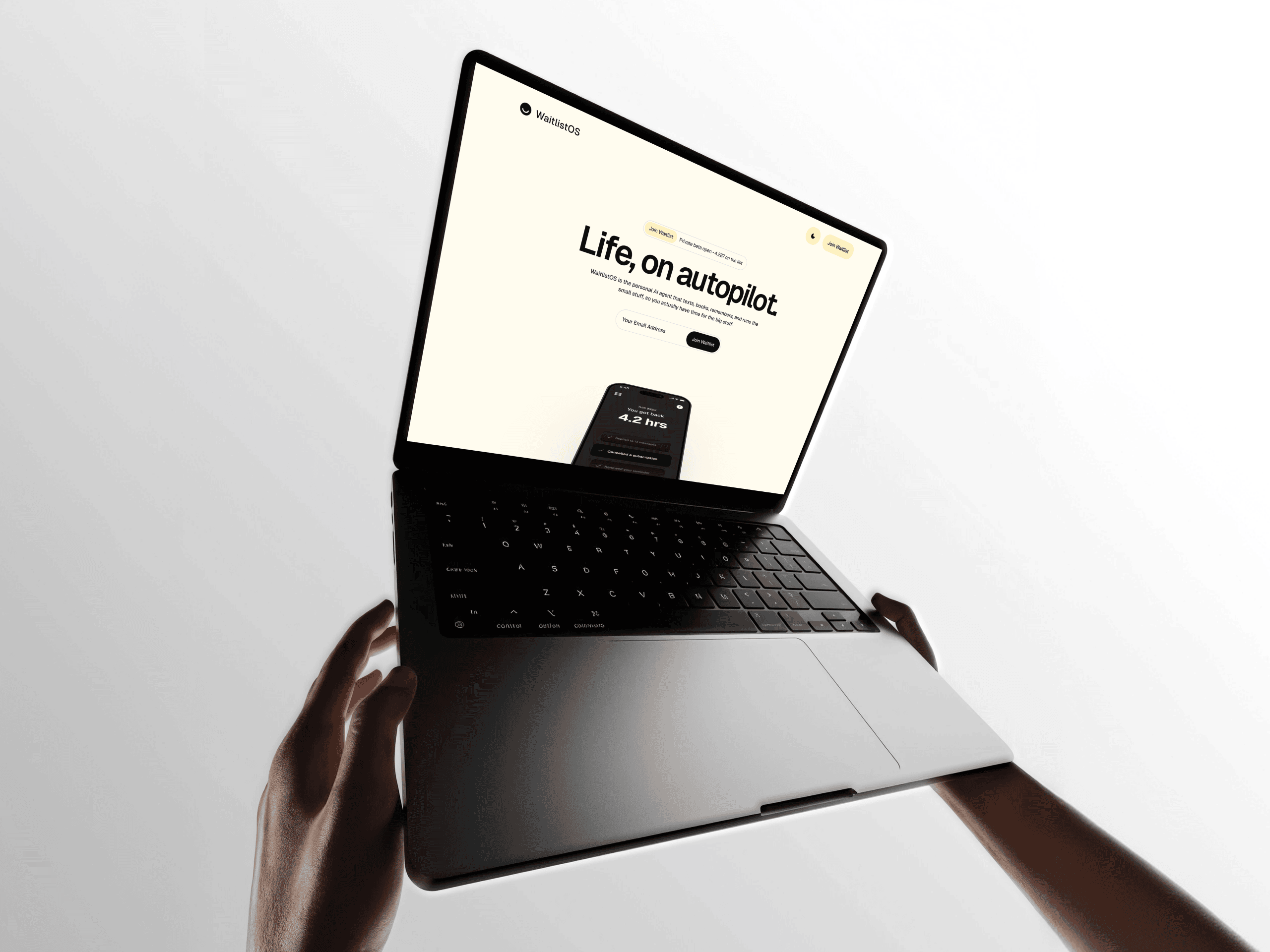 WaitlistOS waitlist website template, view 4