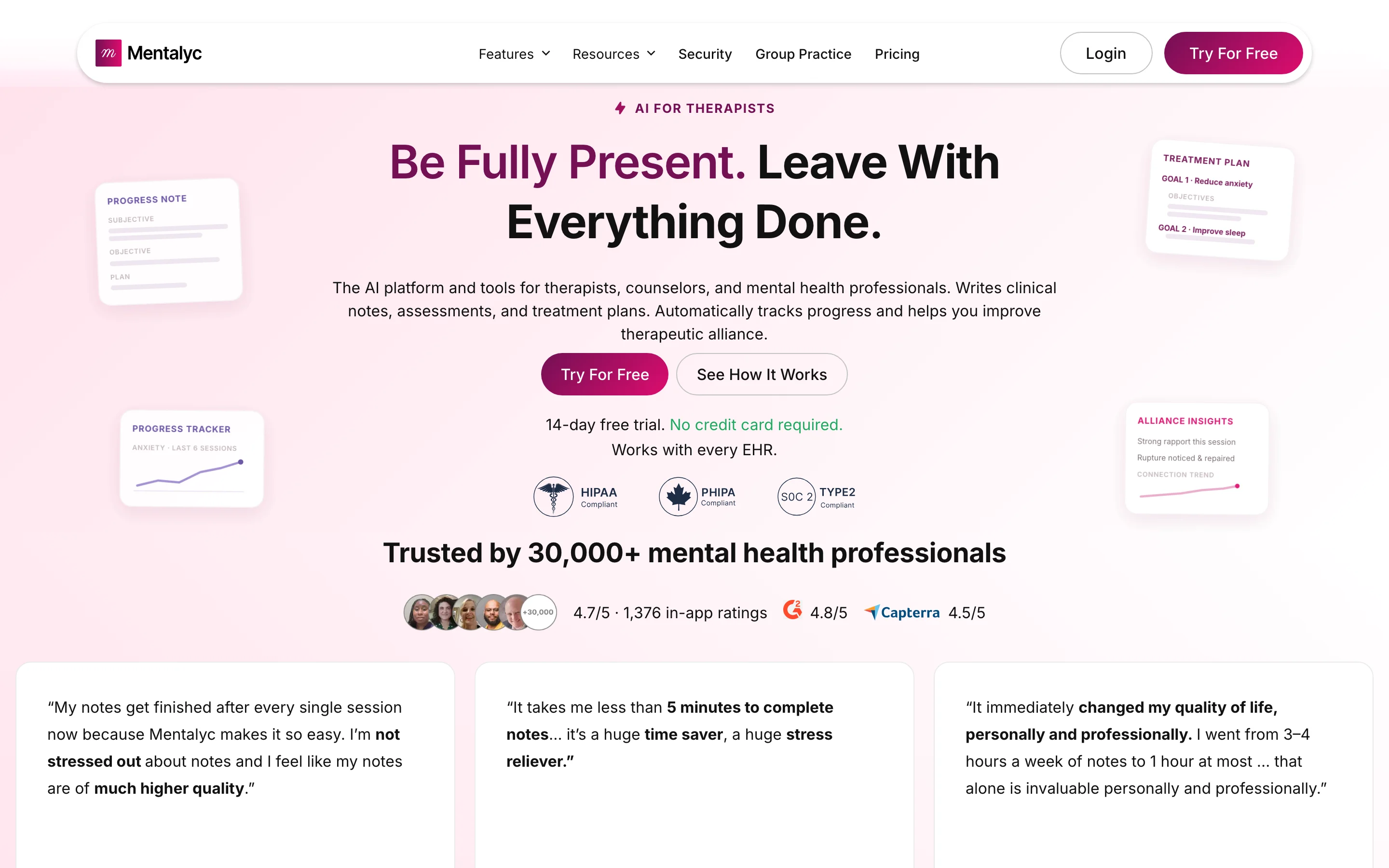 Ai Note Taker For Therapists with Mentalyc