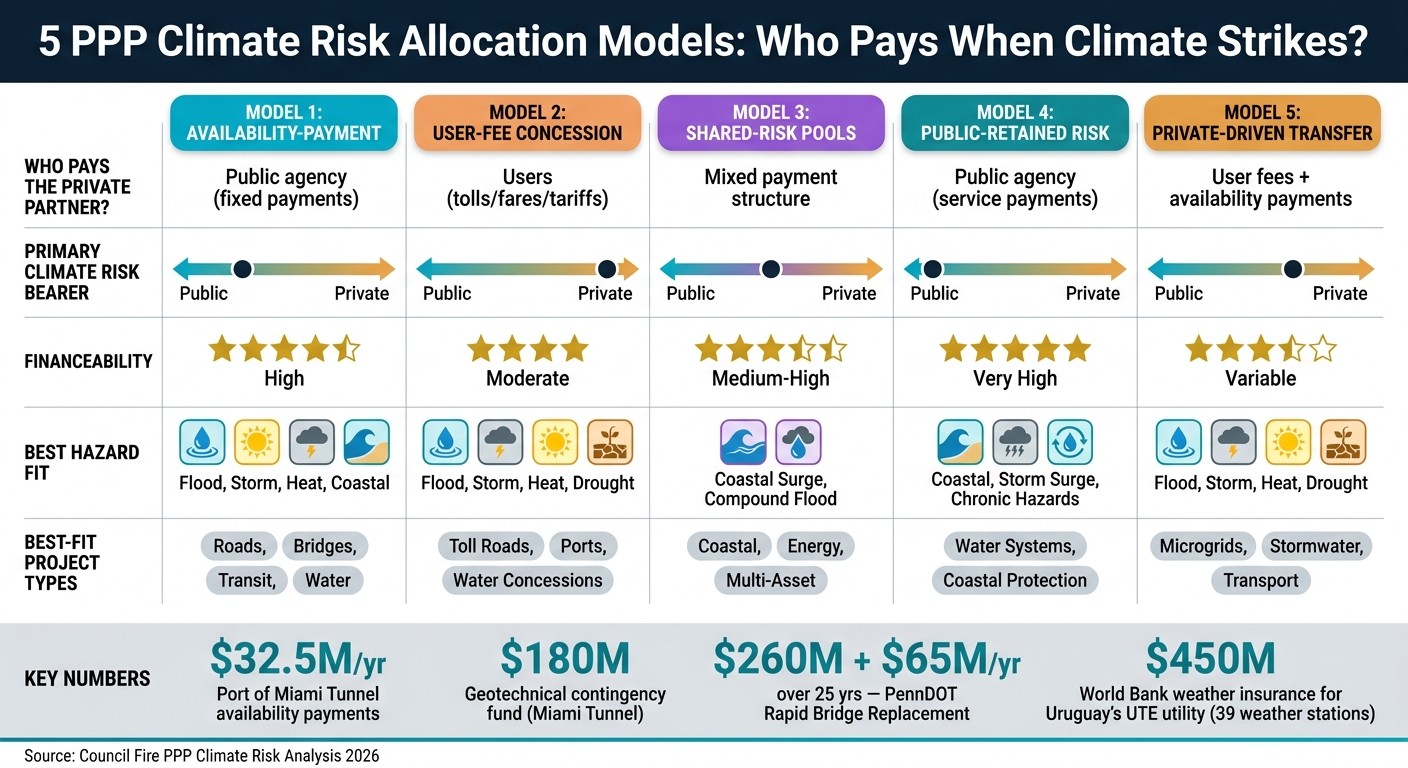 5 PPP Climate Risk Allocation Models: Who Pays When Climate Strikes?