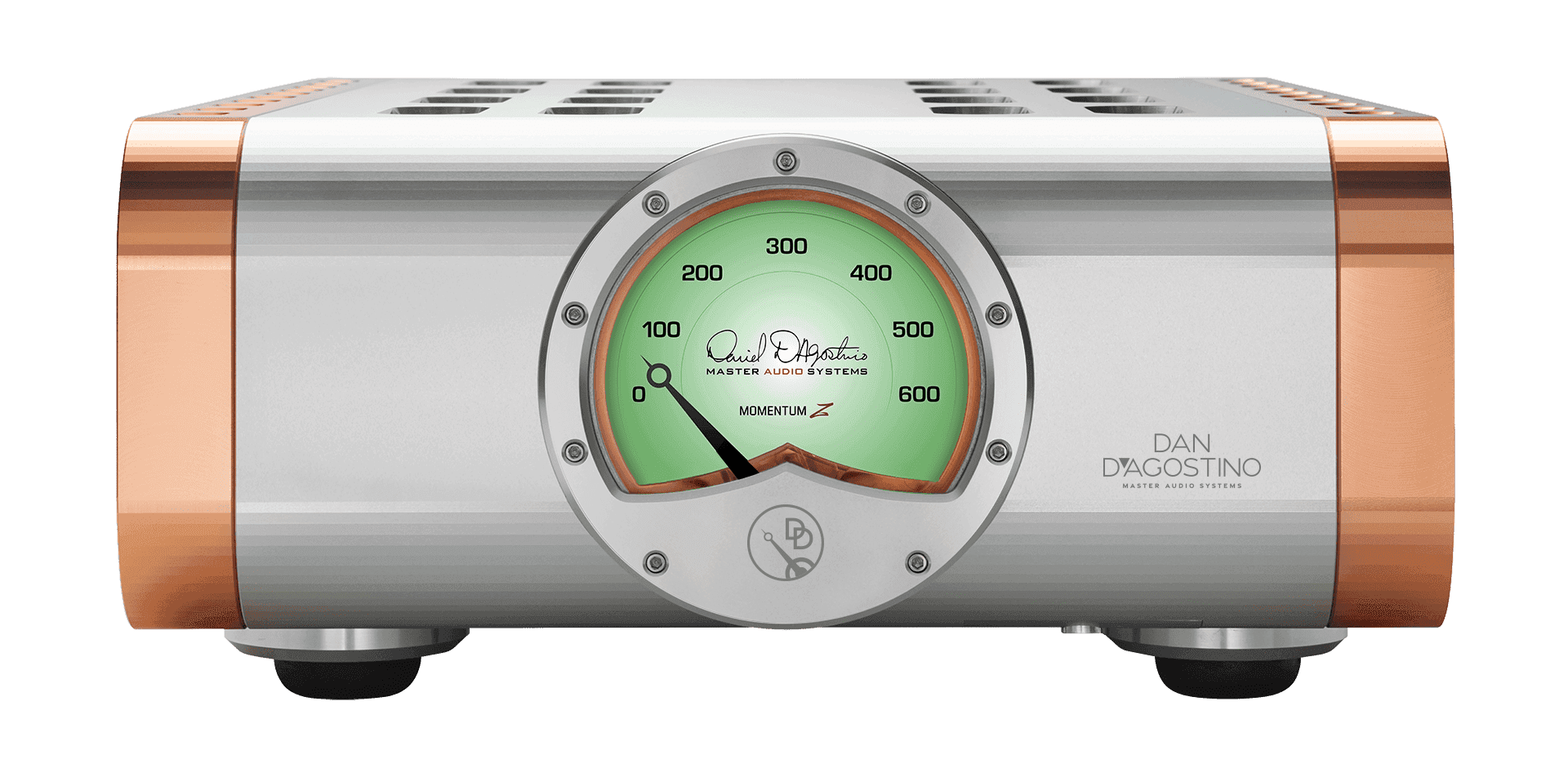 Čelní pohled na Dan D’Agostino Momentum Z Monoblock Amplifier