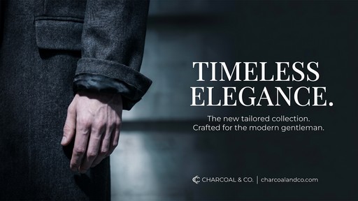 Dark menswear editorial brand design fashion graphic
