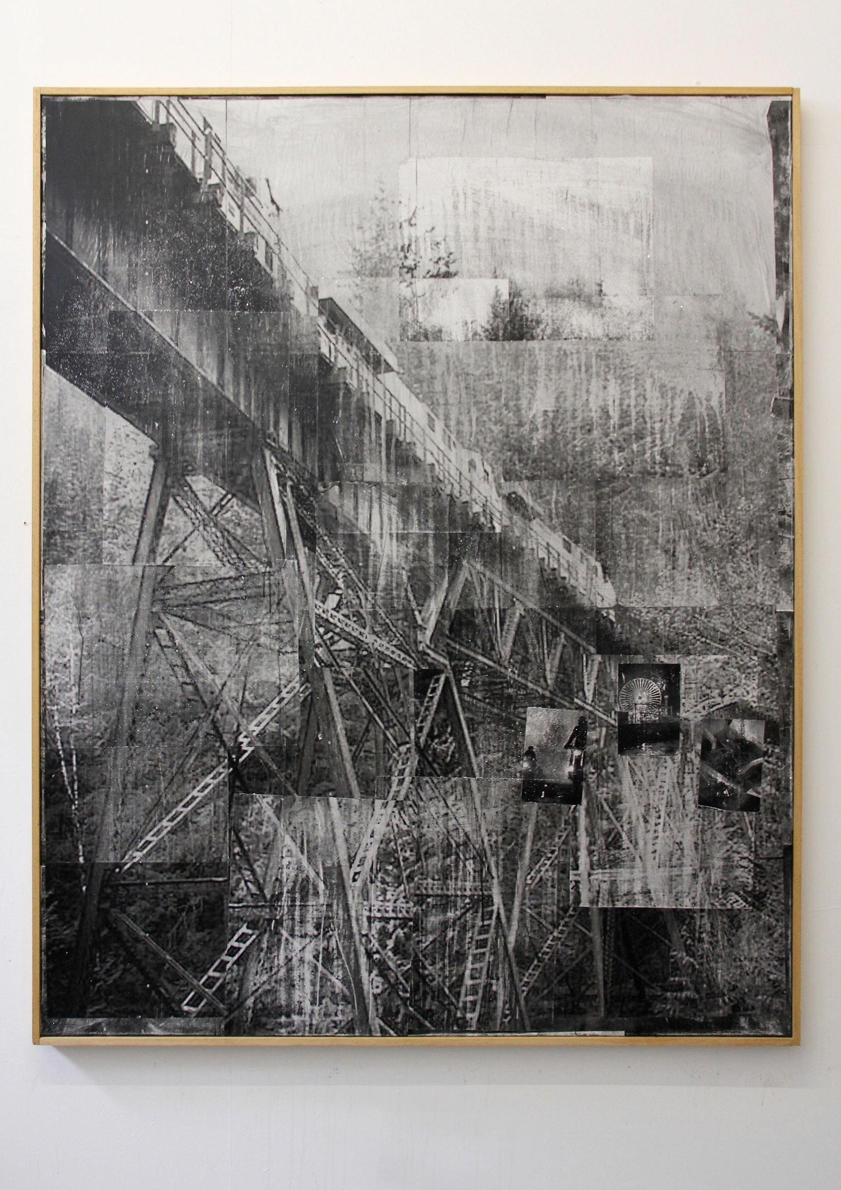 Nicholas Cheveldave artwork collage on canvas