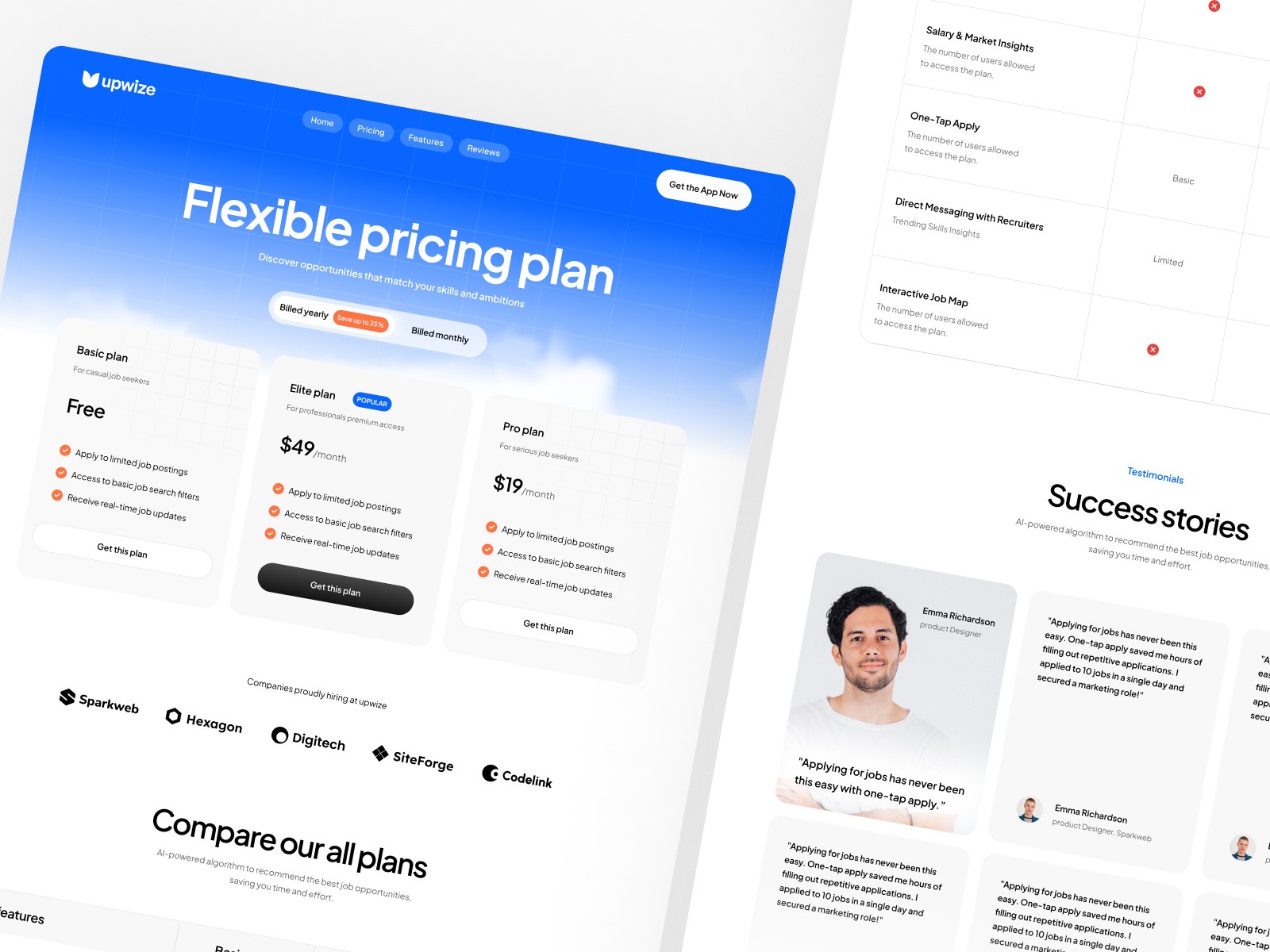 Upwize — 现代专业 SaaS 产品官网设计灵感