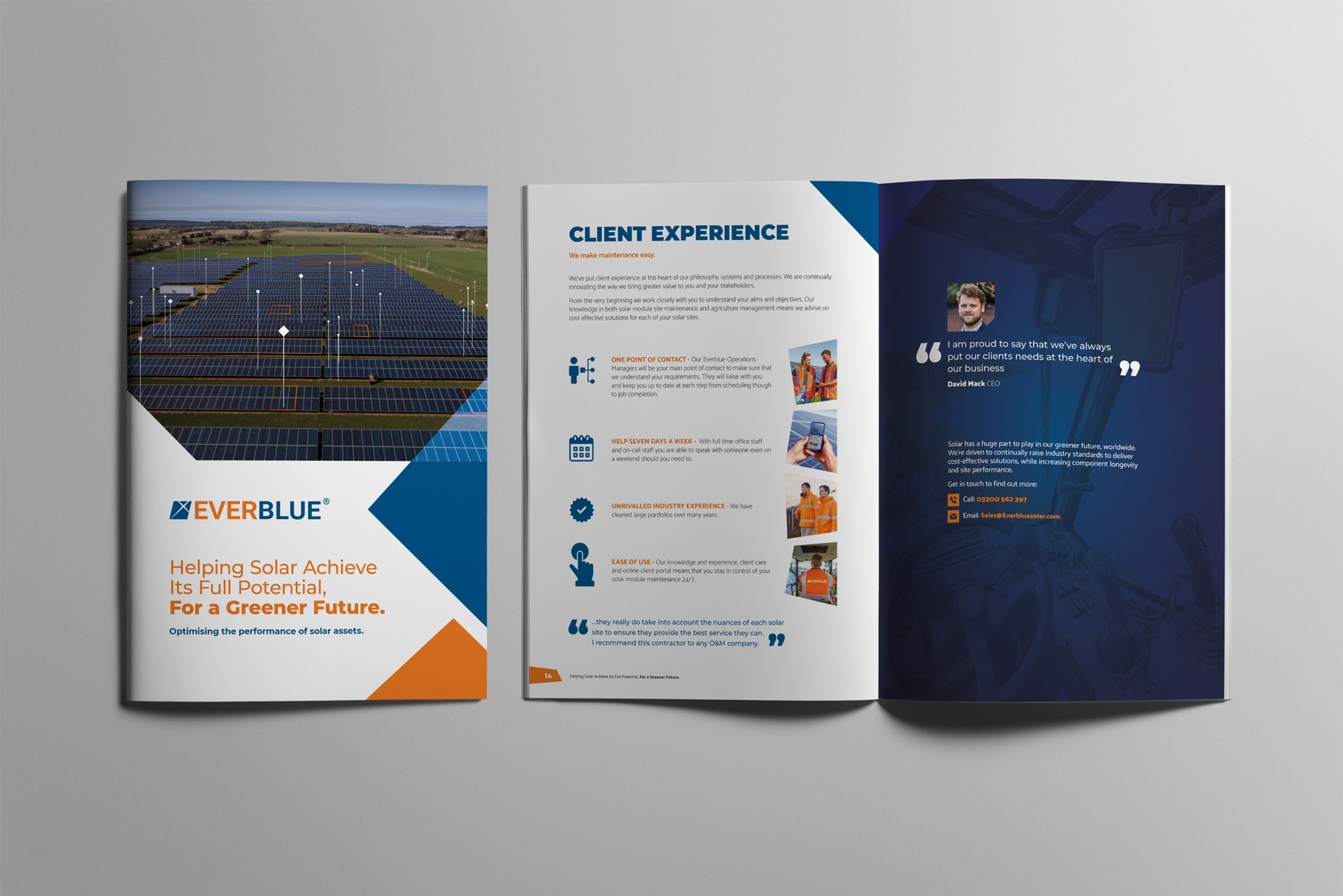 Everblue corporate brochure design