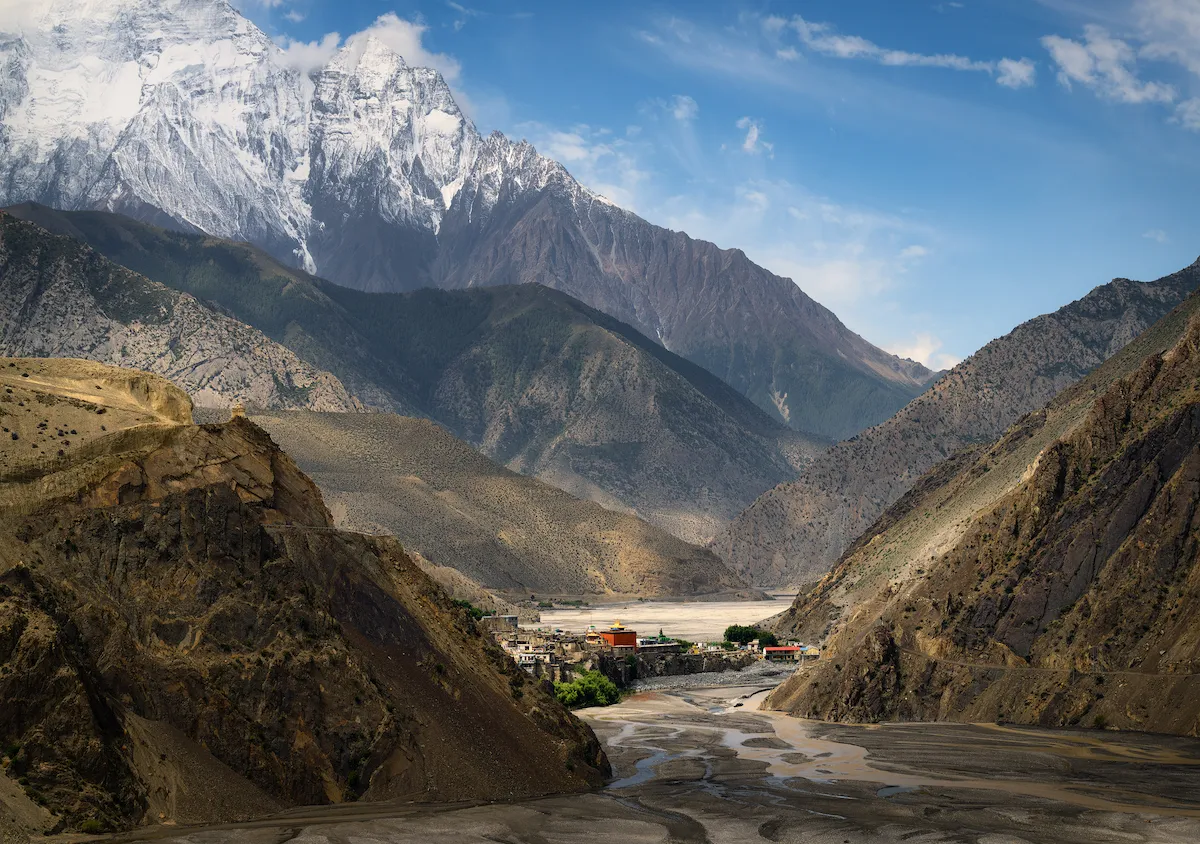 Fotografía de un poblado en el Reino prohibido de Mustang , Nepal, durante un viaje fotografico de Namaste Photo Tours
