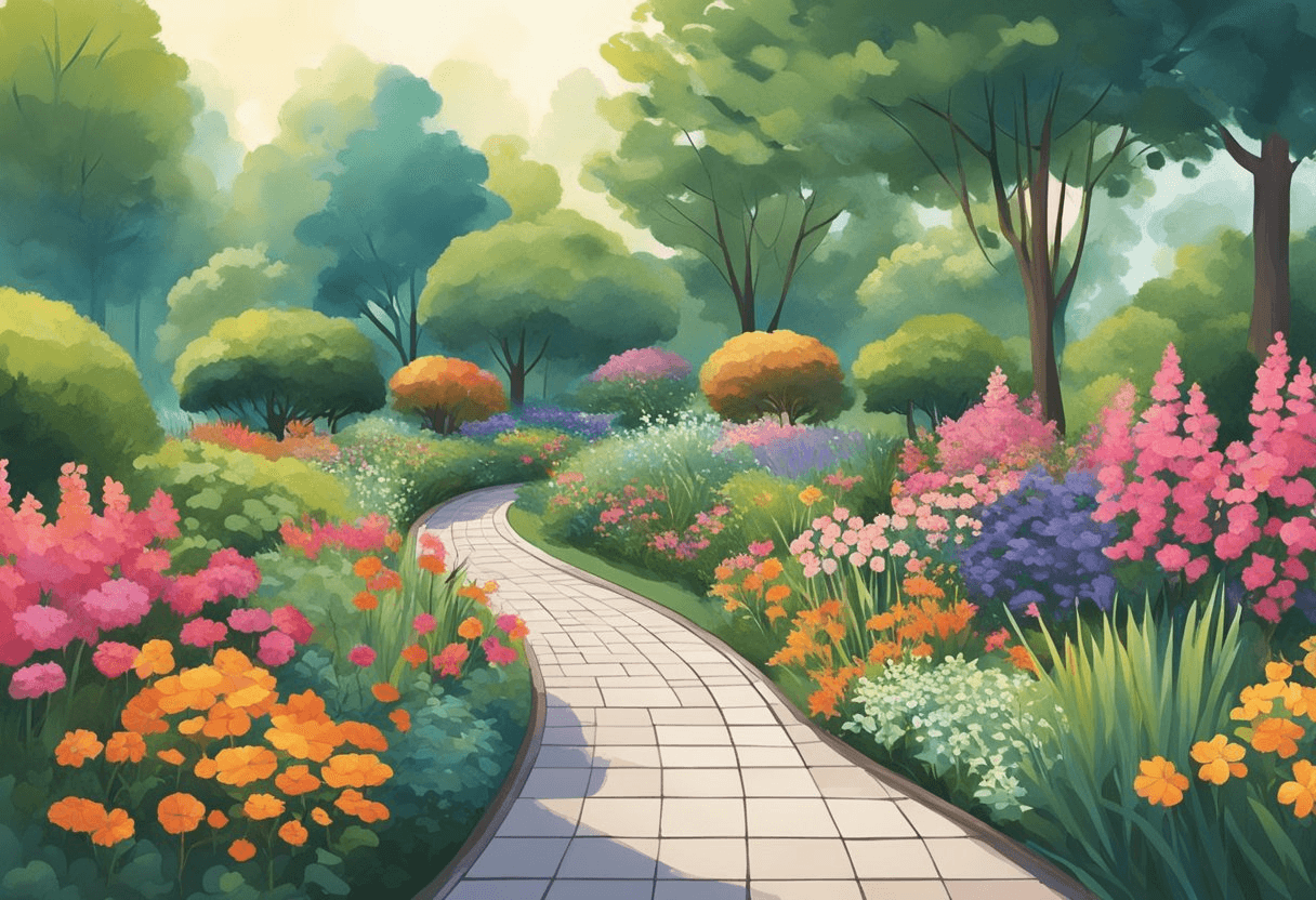 nice illustrative image of flowers in a park