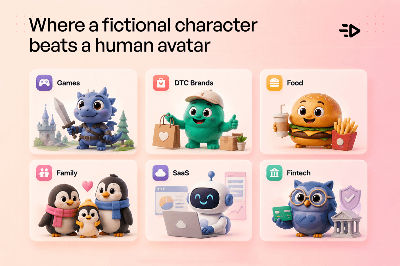 Where a fictional character beats a human avatar