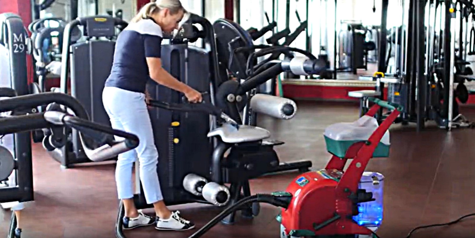 Steam Cleaning Gym equipment