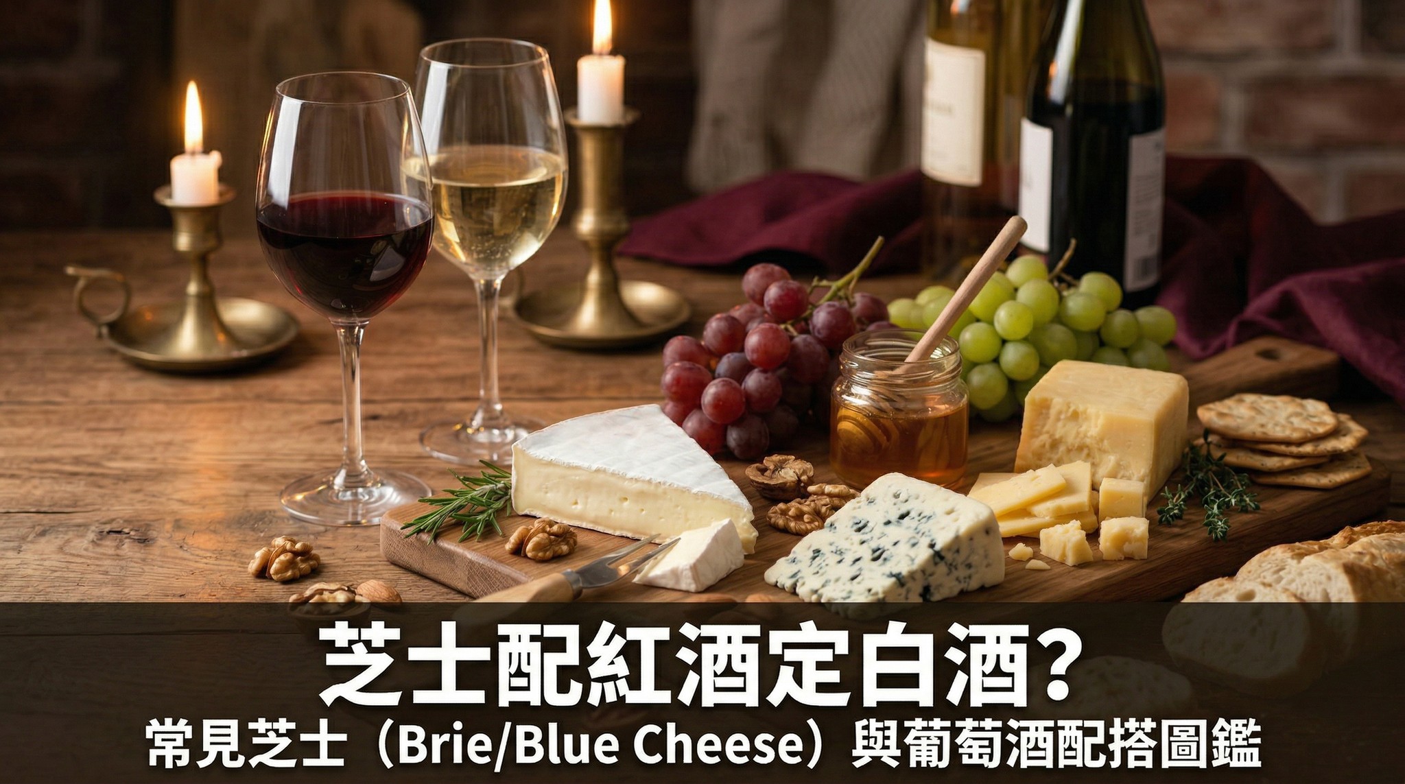 芝士配紅酒定白酒?常見芝士(Brie/Blue Cheese)與葡萄酒配搭圖鑑