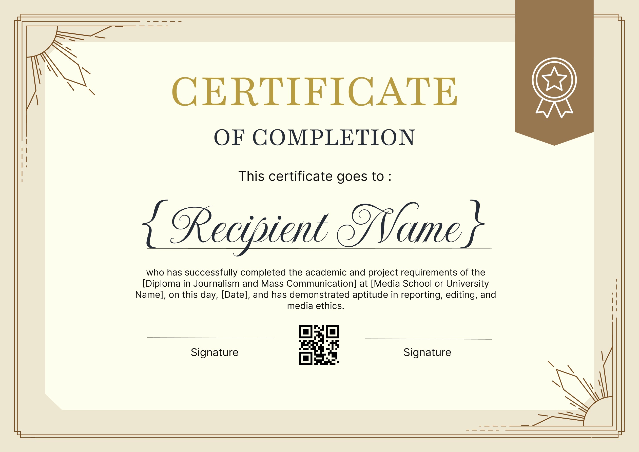 Wauld - Classic professional diploma graduation certificate template