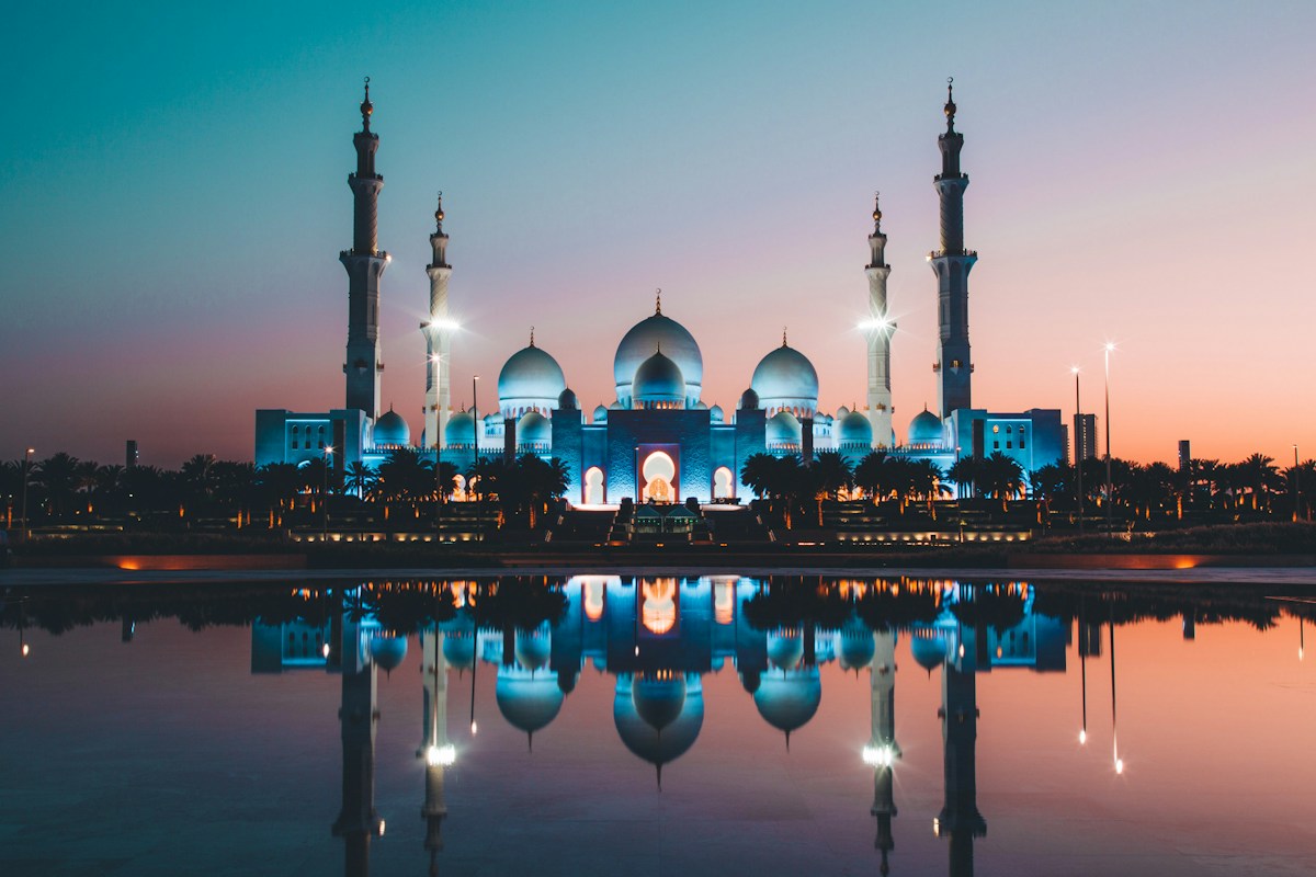 Mosque at sunset