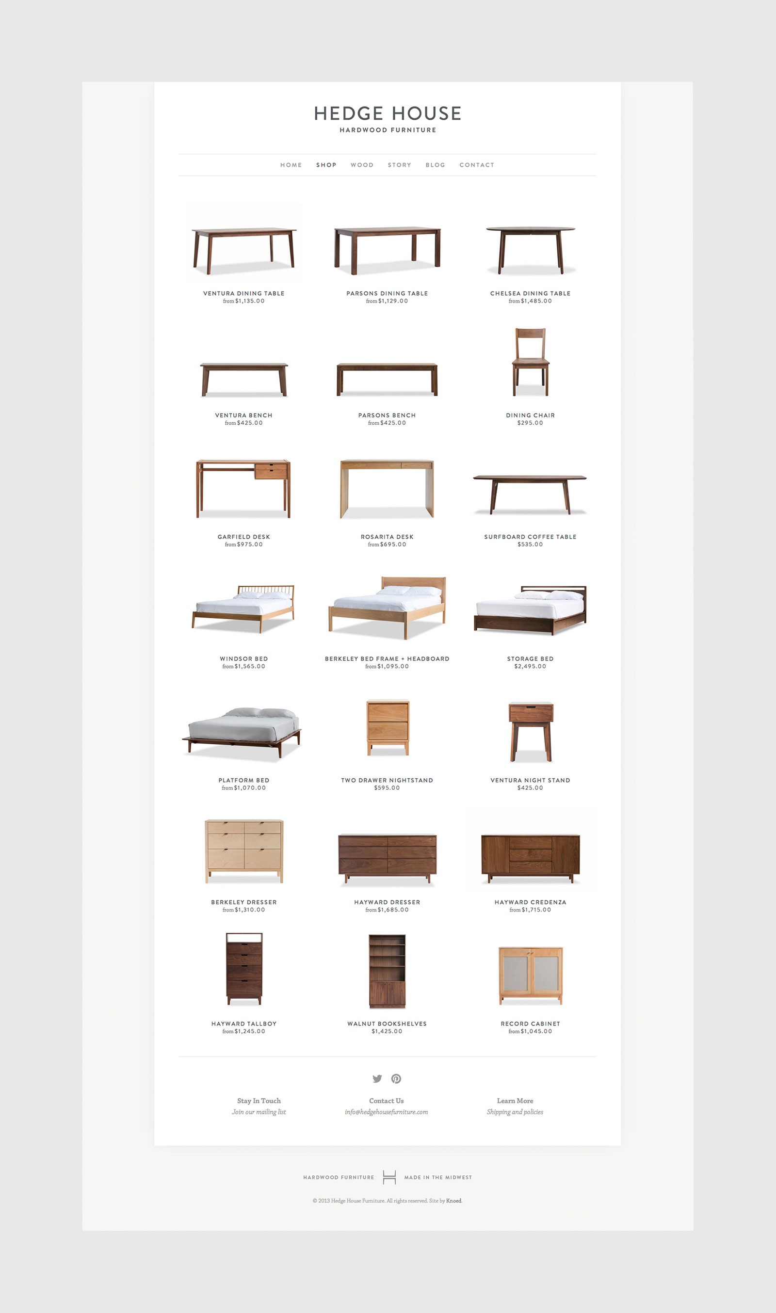 Hedge House Furniture Business Website Design