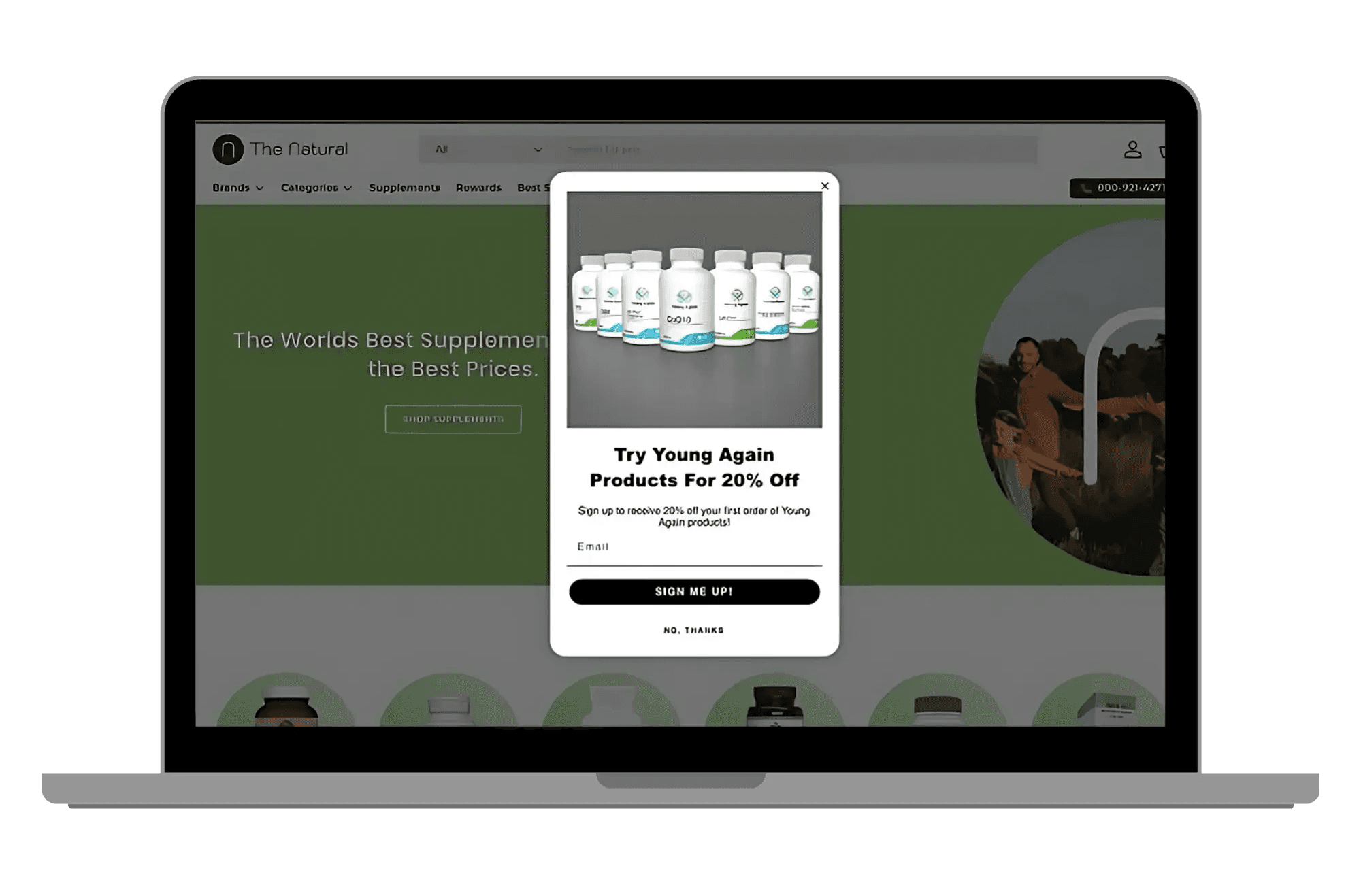 Banner image of "The Natural" website