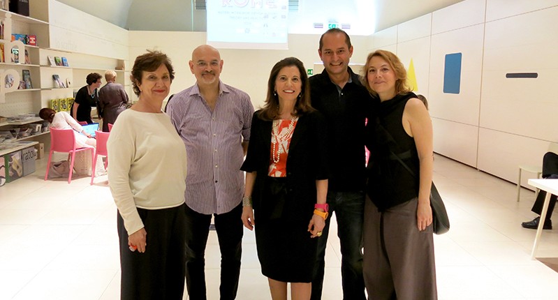 five people group photo