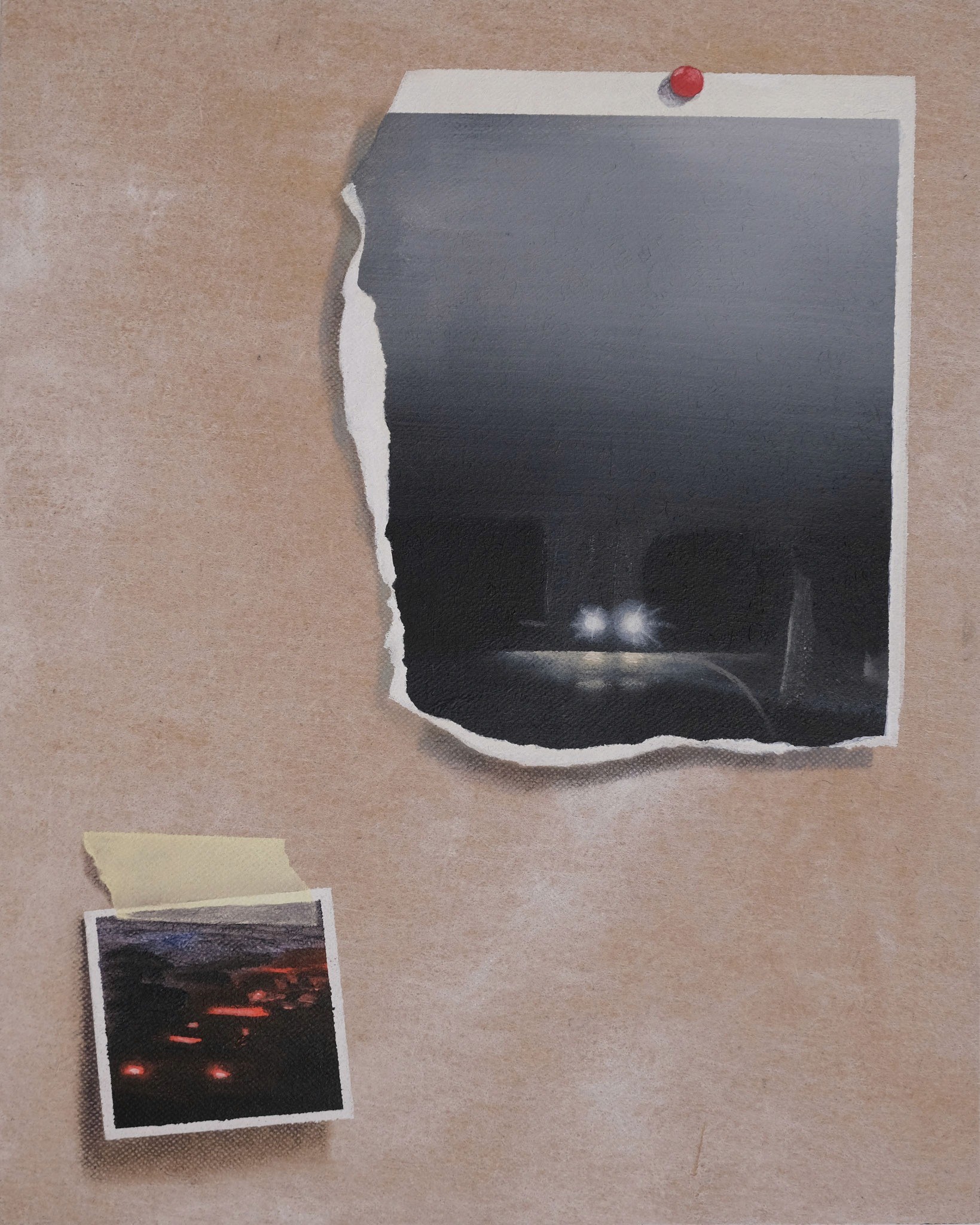 painting like a wall with the paint and pictures on it