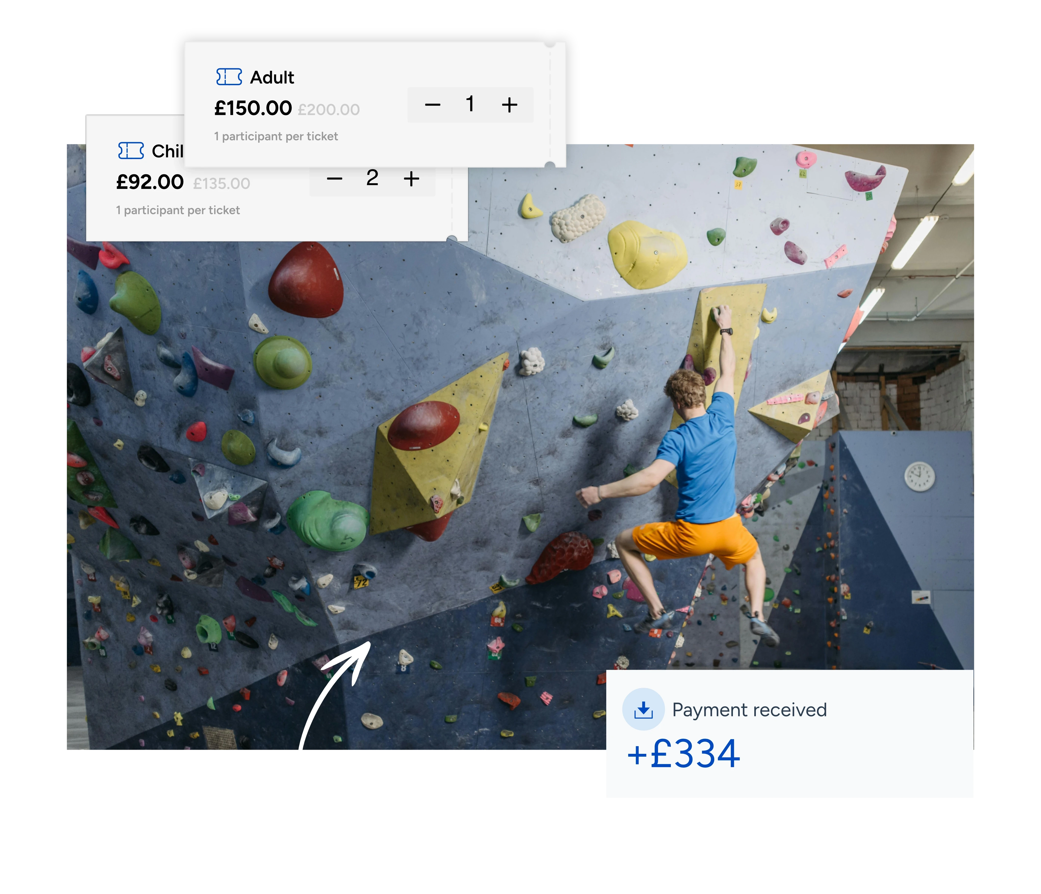 A man climbing a wall covered in coloured grips