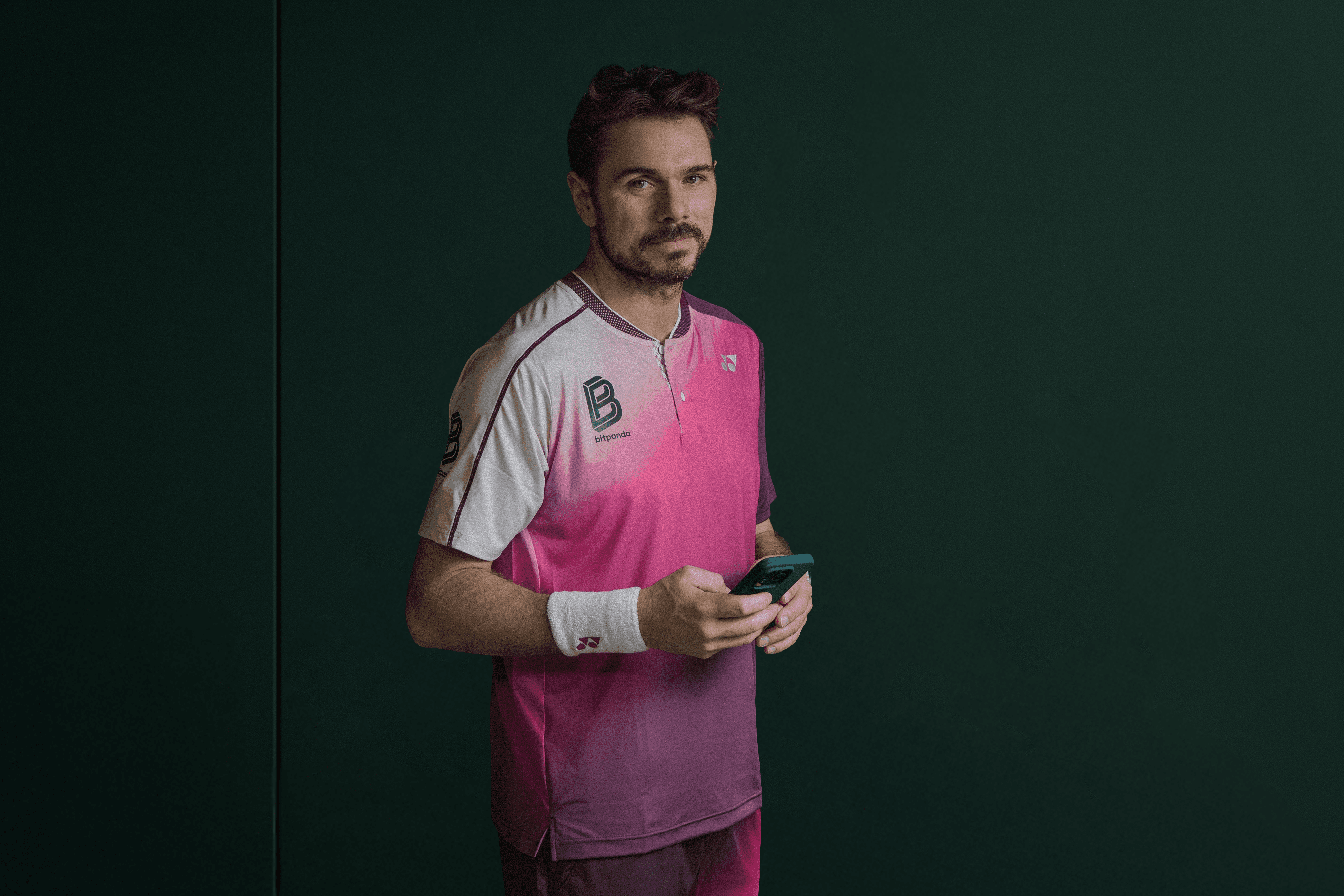 Stan Wawrinka brand shoot – cinematic still for Bitpanda campaign