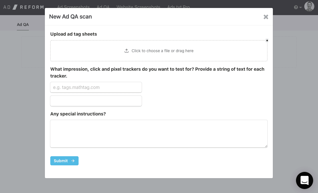 Custom QA forms