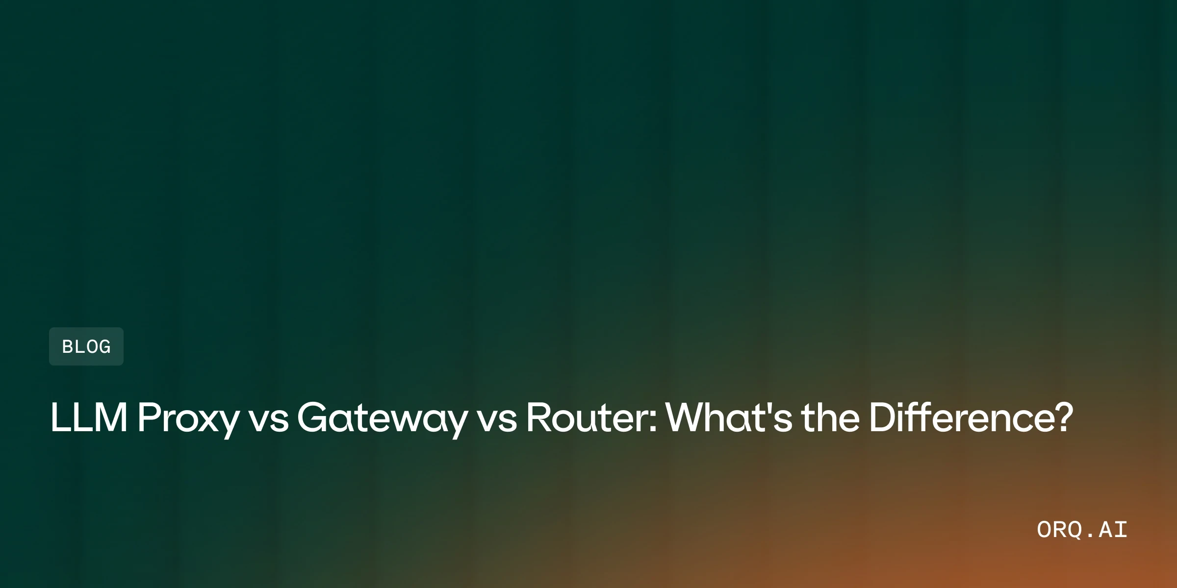 LLM Proxy vs Gateway vs Router: What's the Difference? 