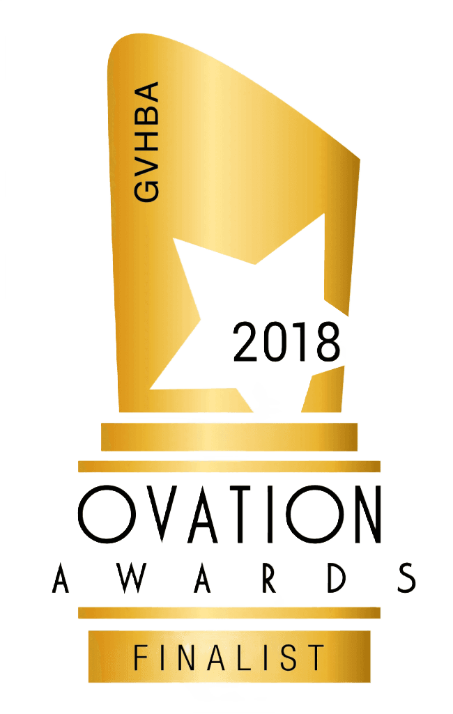 Ovation Awards finalist logo recognizing excellence in Metro Vancouver home building and design