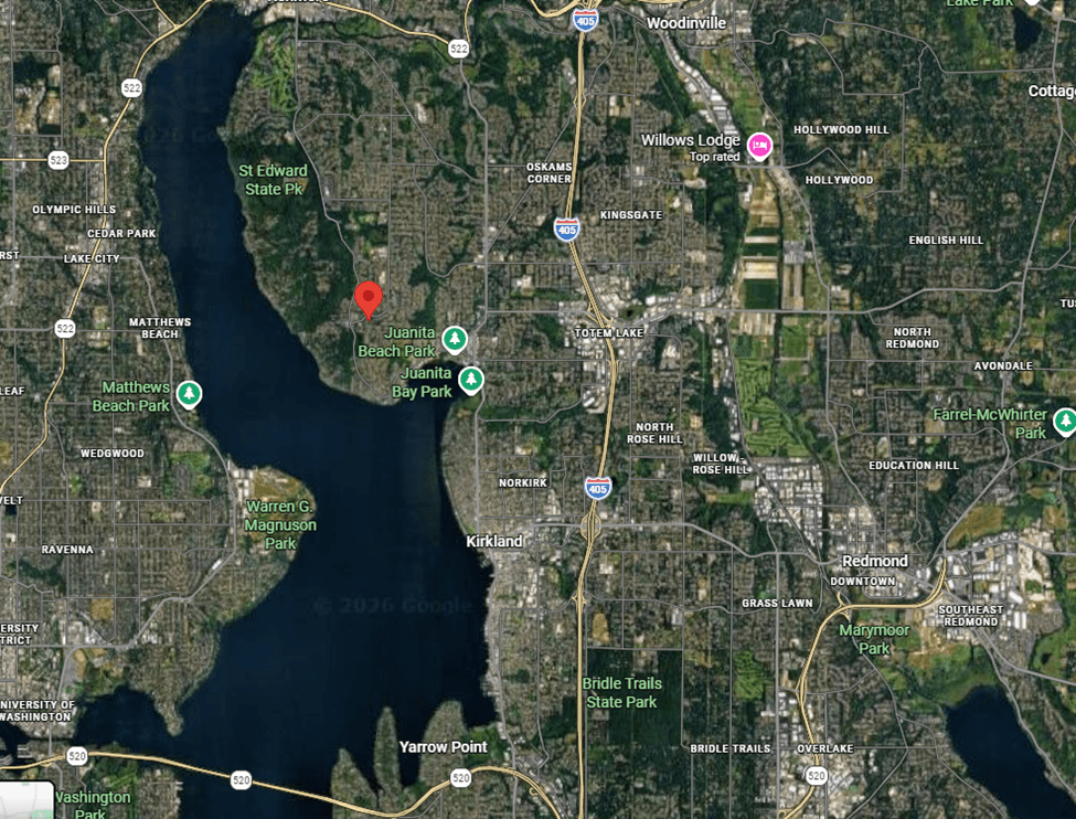Project 1 Kirkland Location Map