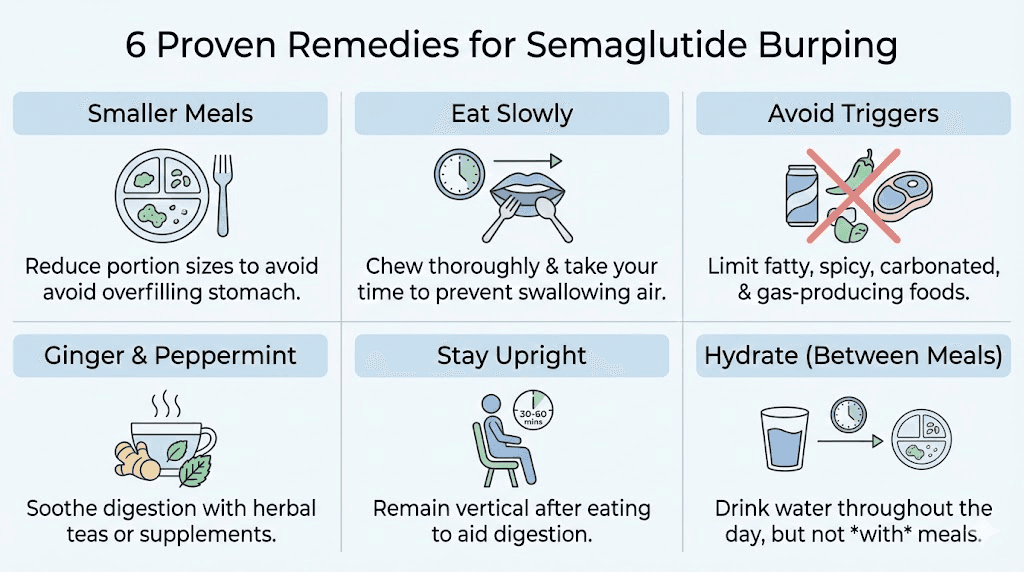Six proven remedies for managing semaglutide burping and sulfur burps