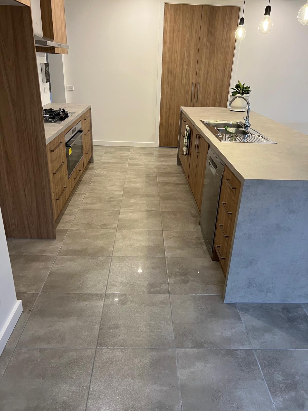 basement finished with rug