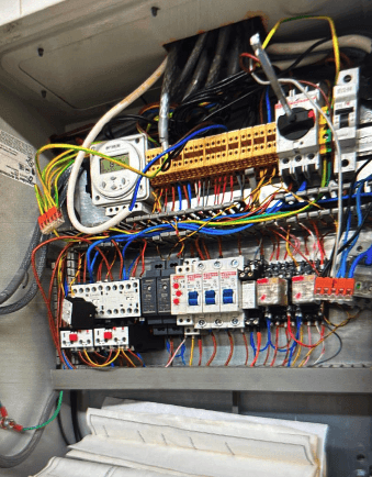 Electric kettle hard wired into the wall for safety