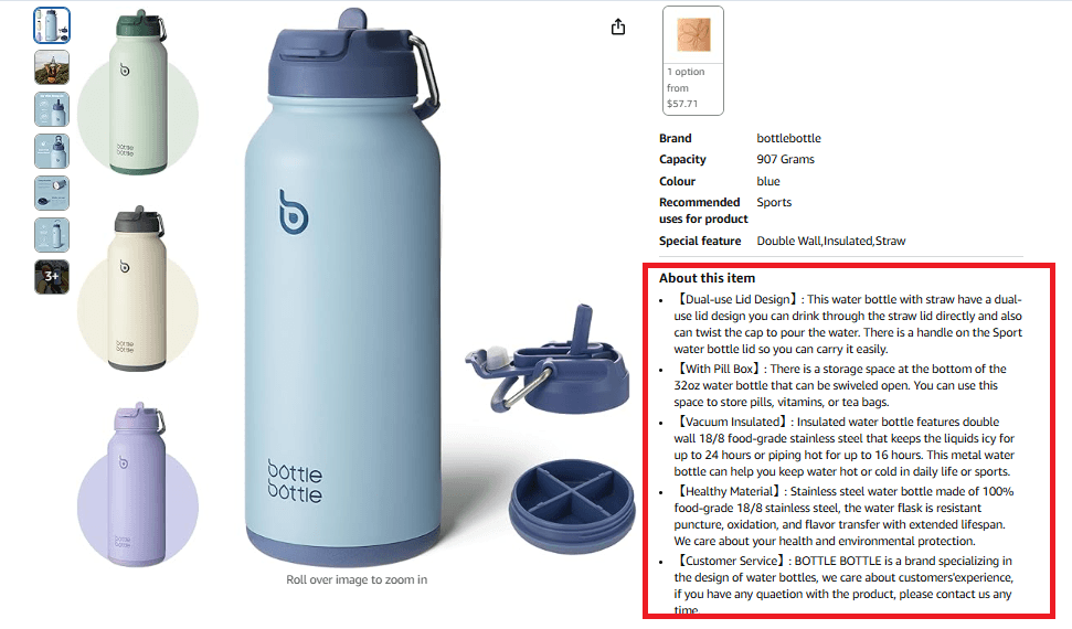 Optimizing product listings