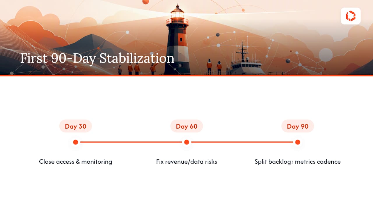 What Should the First 90 Days Look Like? — overview diagram