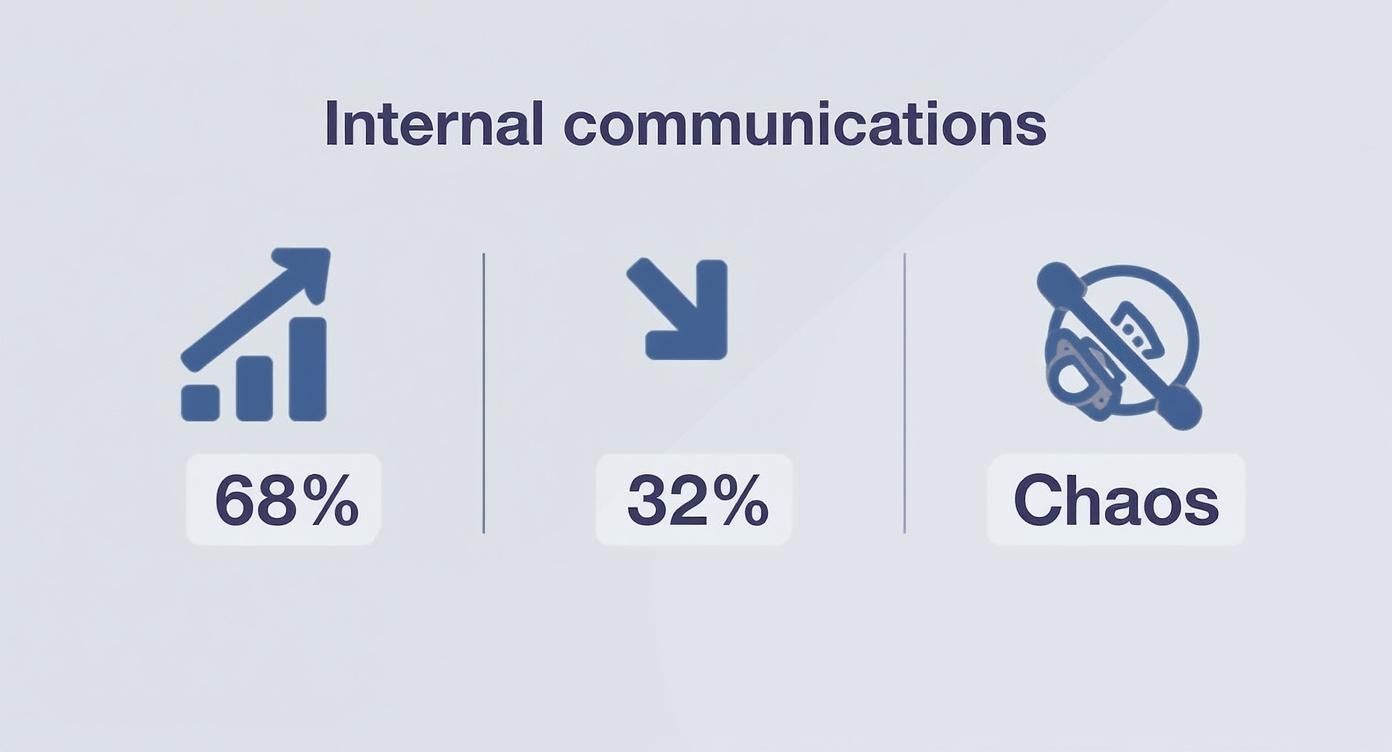 Infographic about internal communications strategy