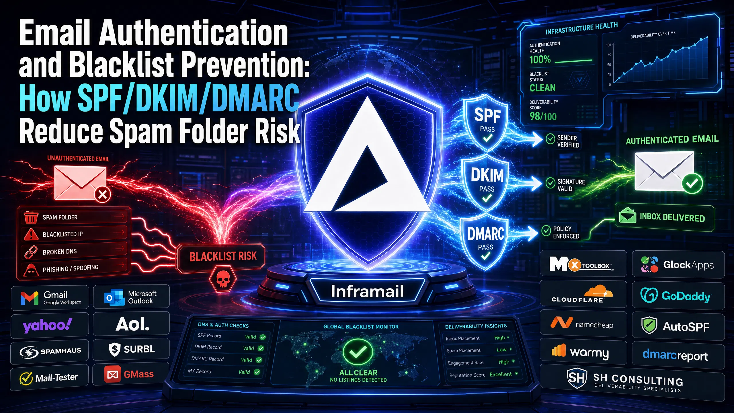 Email Authentication and Blacklist Prevention: How SPF/DKIM/DMARC Reduce Spam Folder Risk