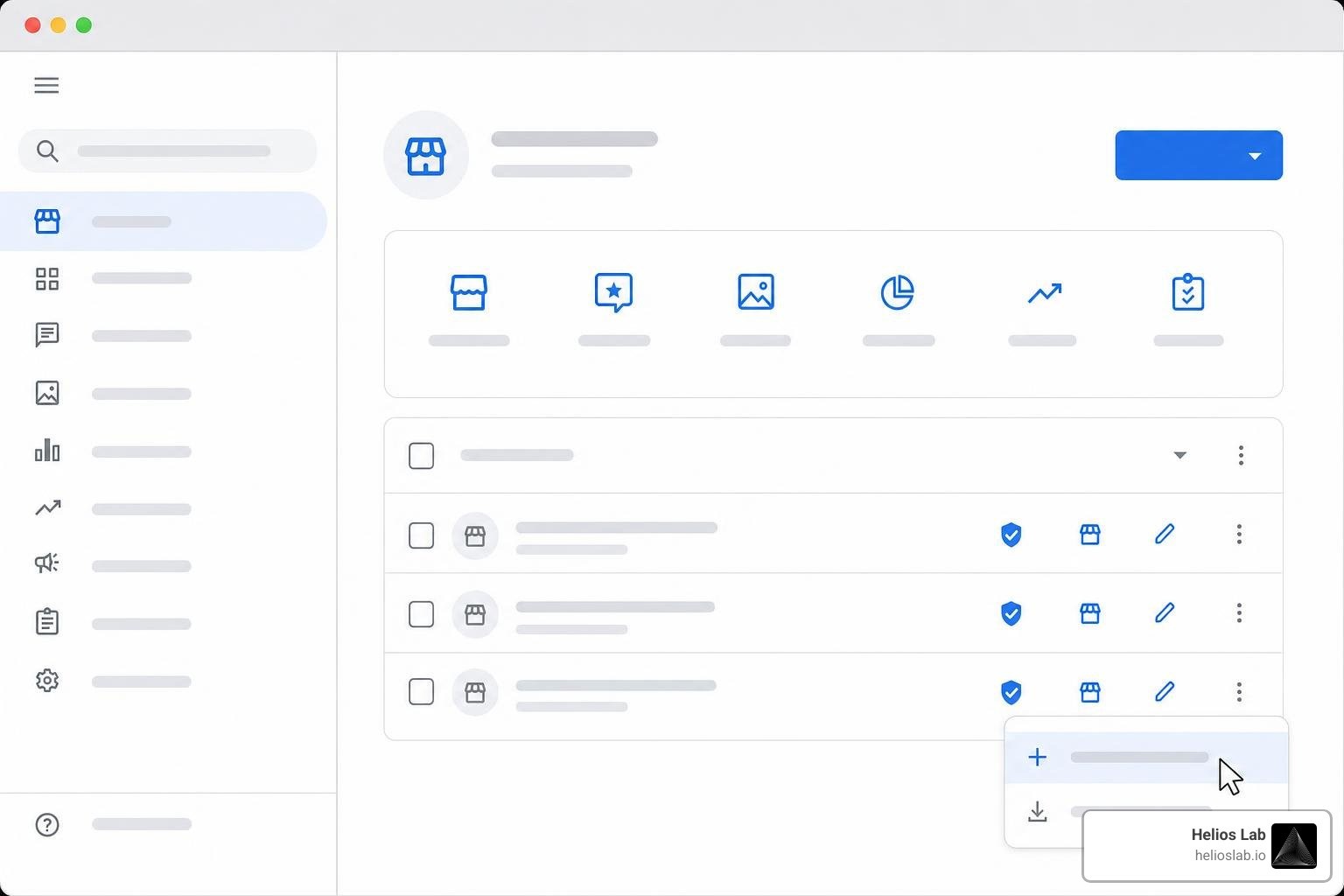 Adding a new business location in Business Profile Manager