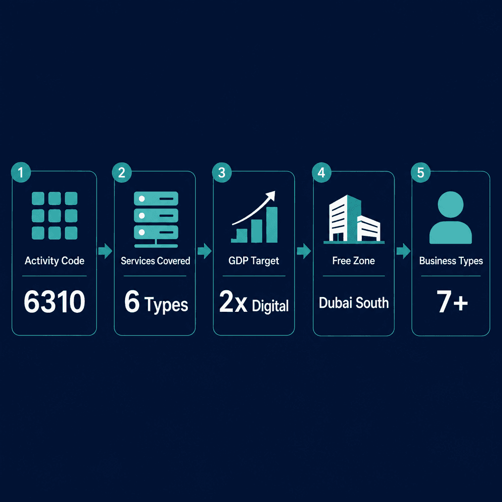 Infographic: Data Processing & Web Portal Services Business License in Dubai