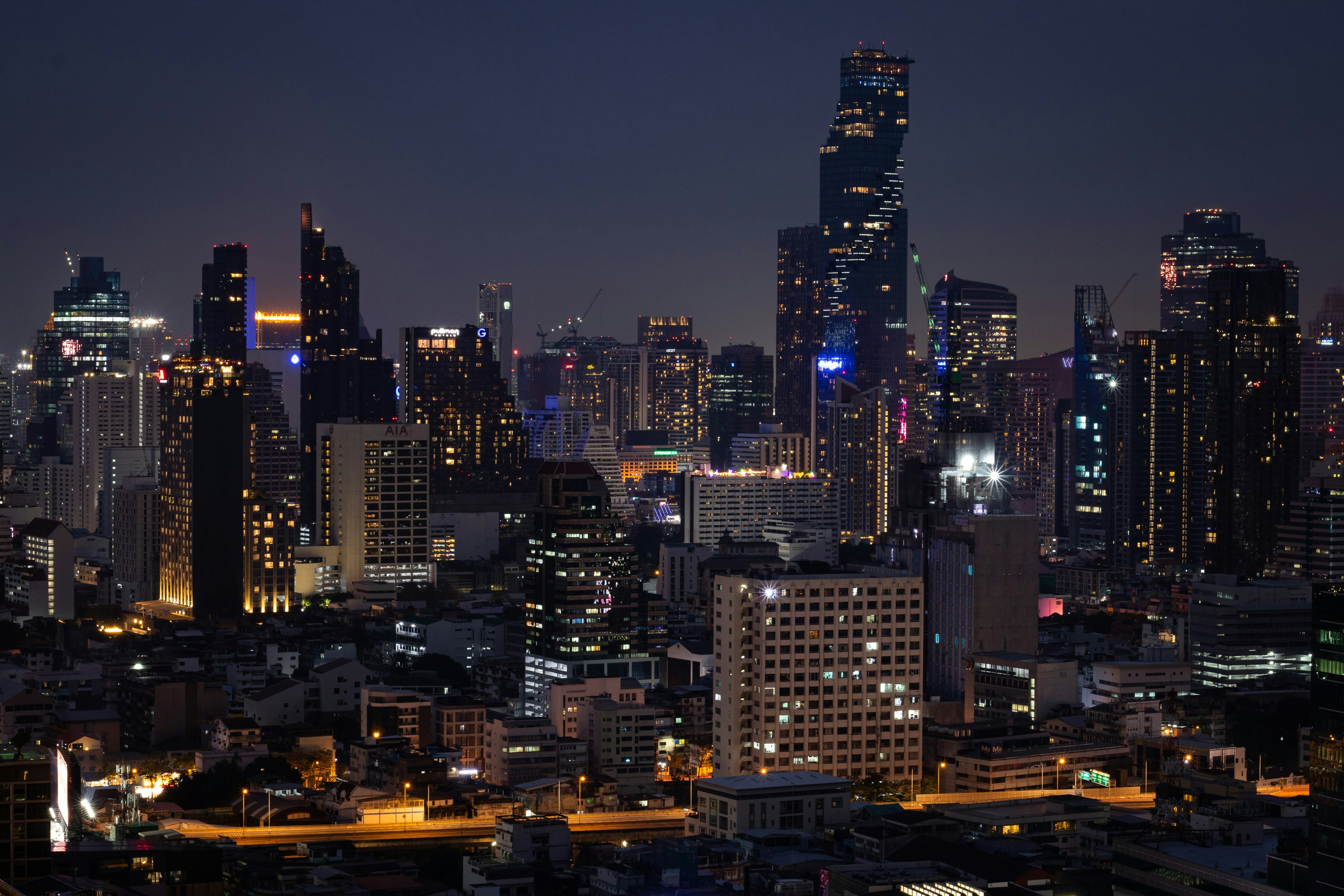 Bangkok skyline at night — Thailand's hotel development market